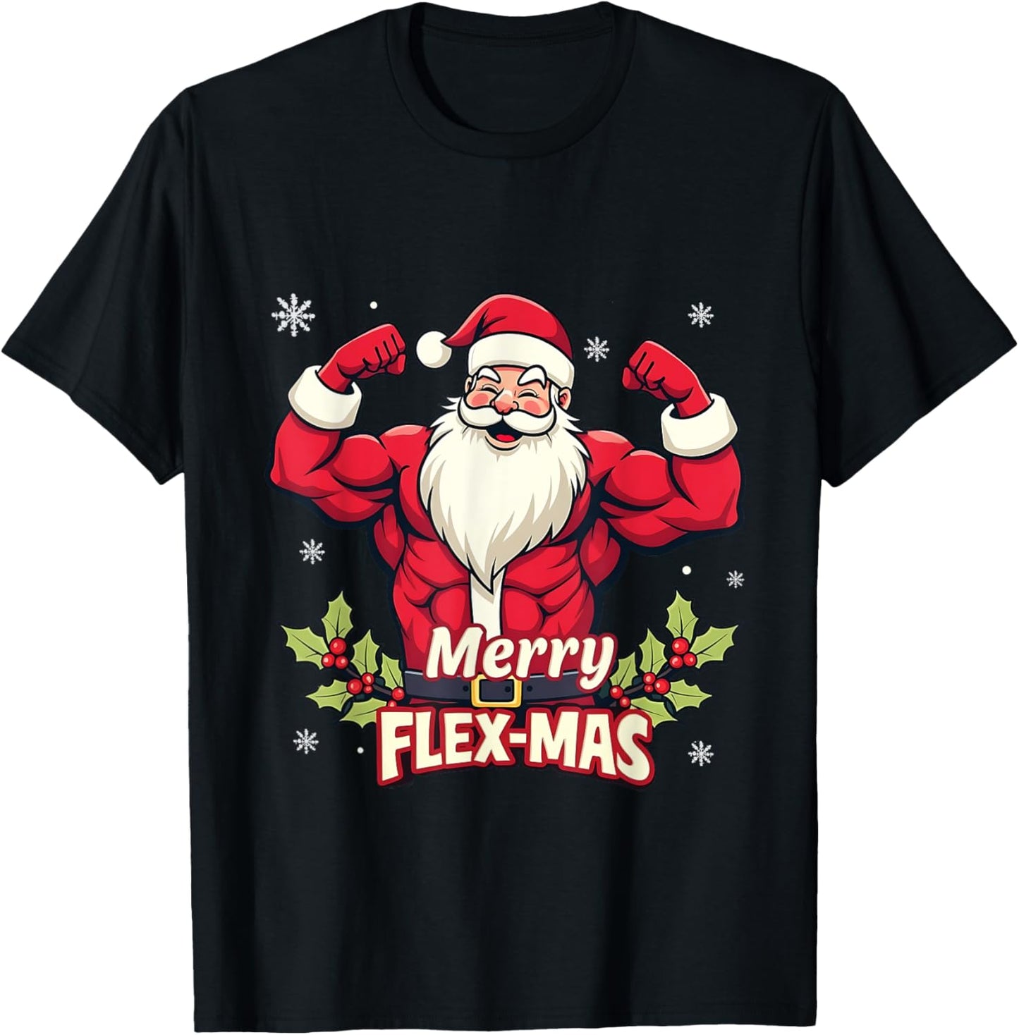 Merry Flex-Mas Muscles For Christmas Santa Fitness Gym Xmas