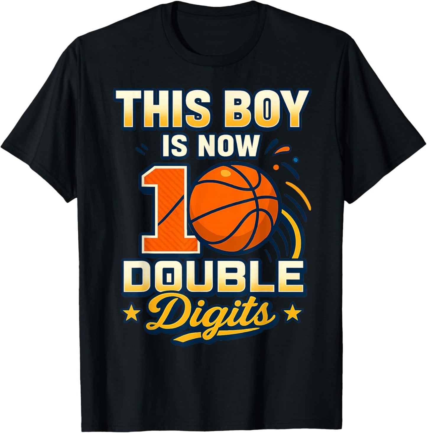 10th Birthday Basketball Player Boys Tenth T-Shirt