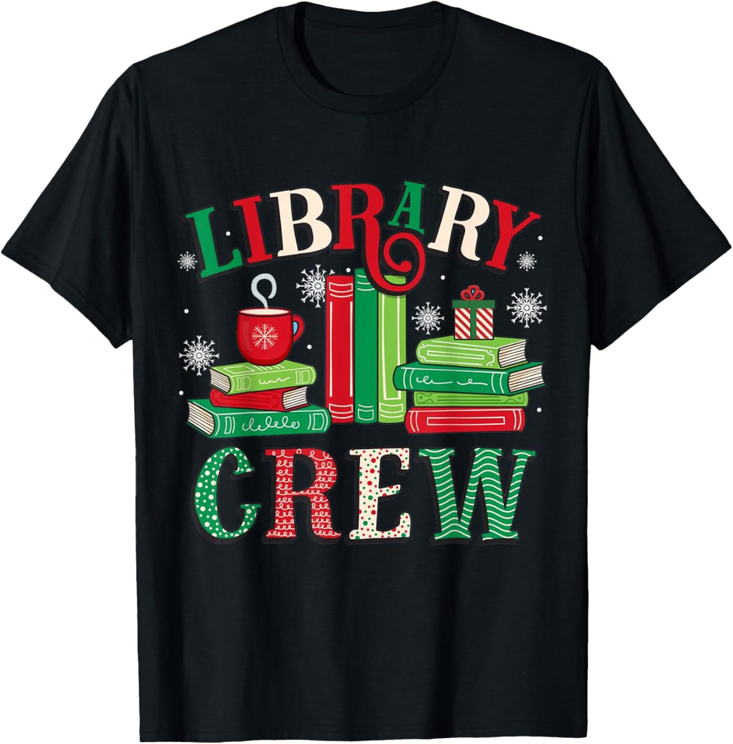 Library Crew Christmas Light Funny Book Lover Librarian Xmas