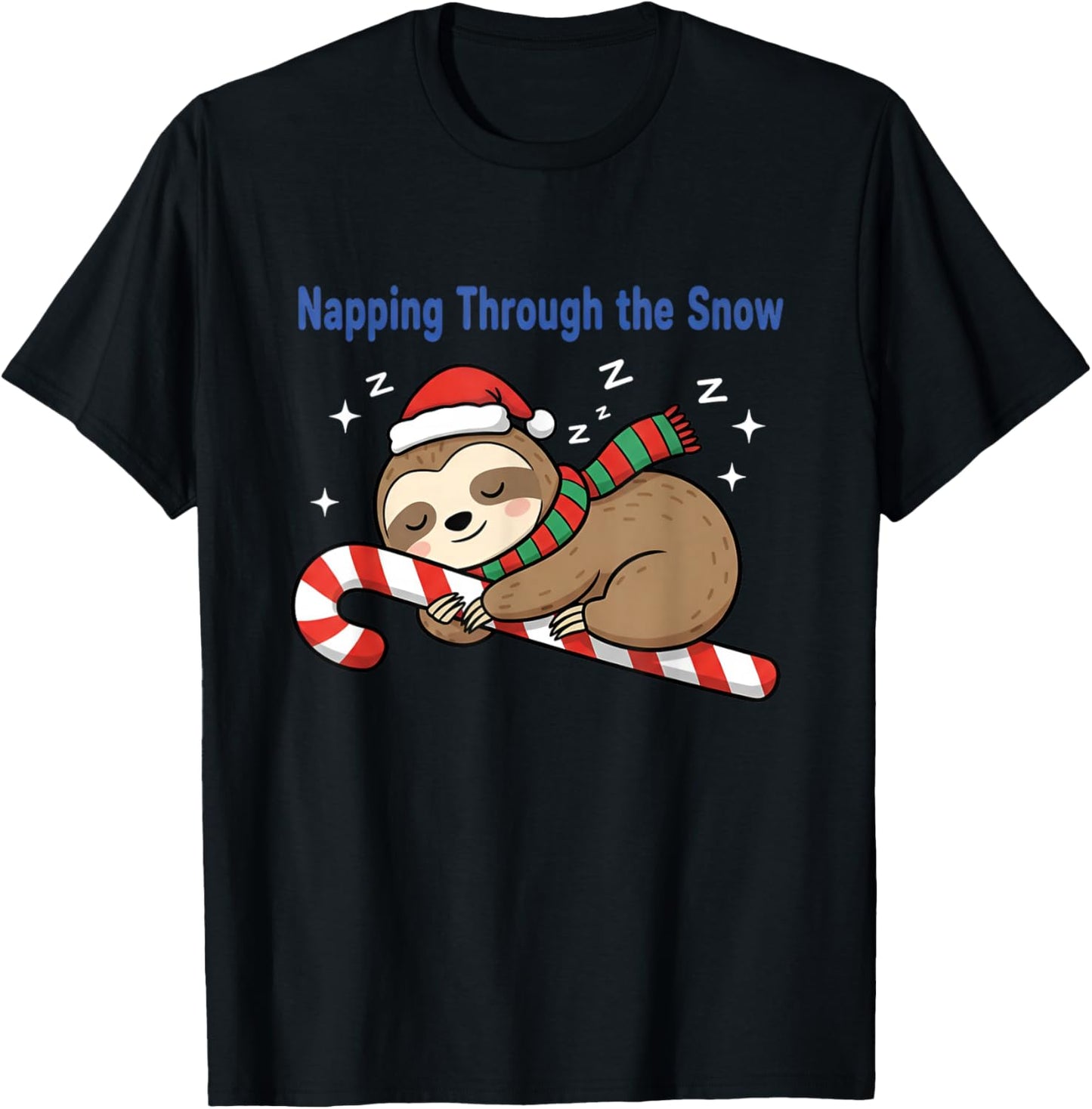Napping Through The Snow Christmas Sloth Candy Cane