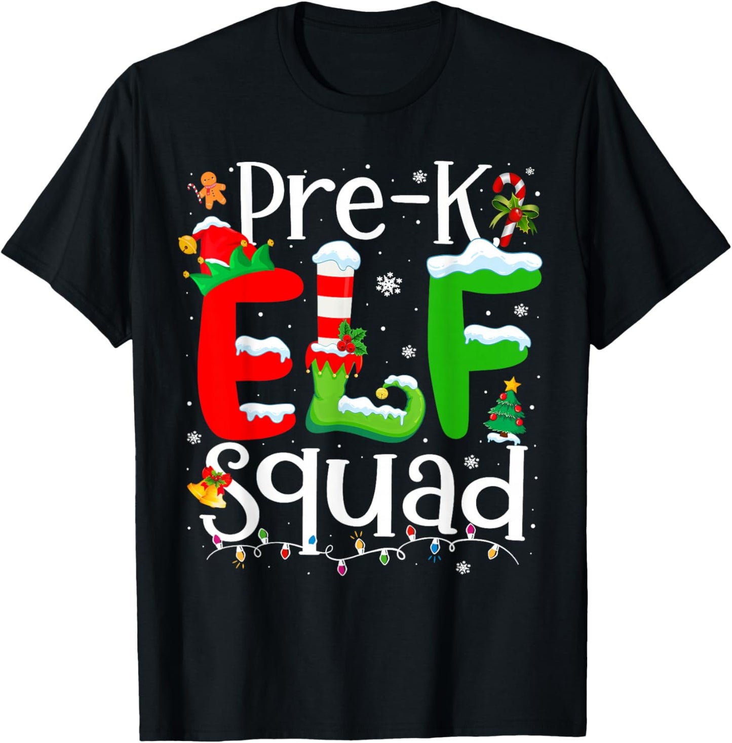Funny Elf Squad Pre-k Teacher Christmas Child Xmas