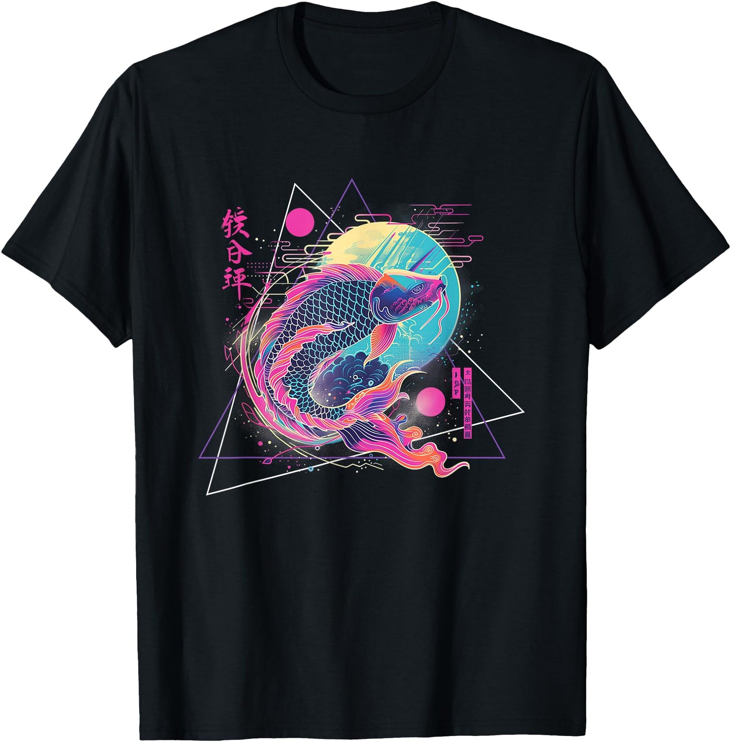 Vaporwave Koi Fish Japanese Style Graphical Art