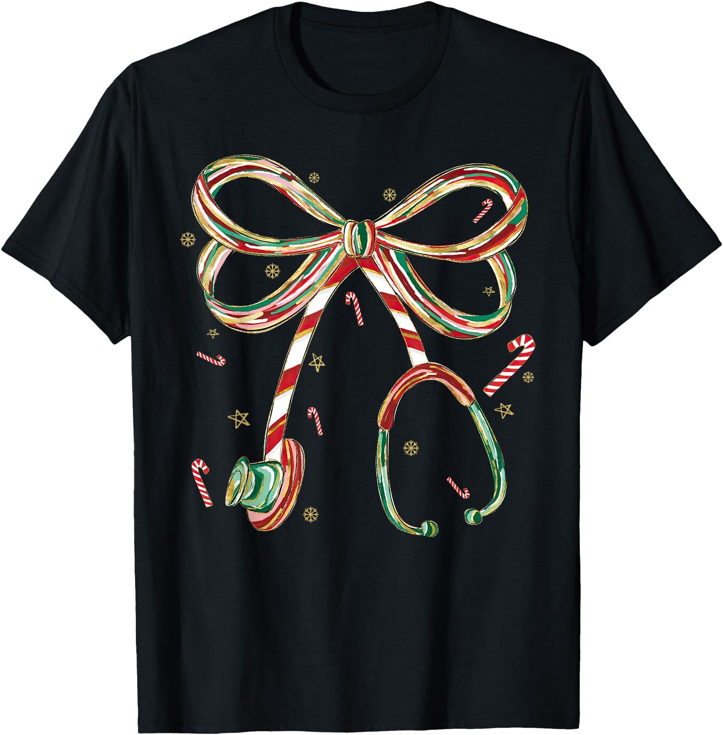 Candy Cane Coquette Bow Stethoscope Nurse Doctor Christmas