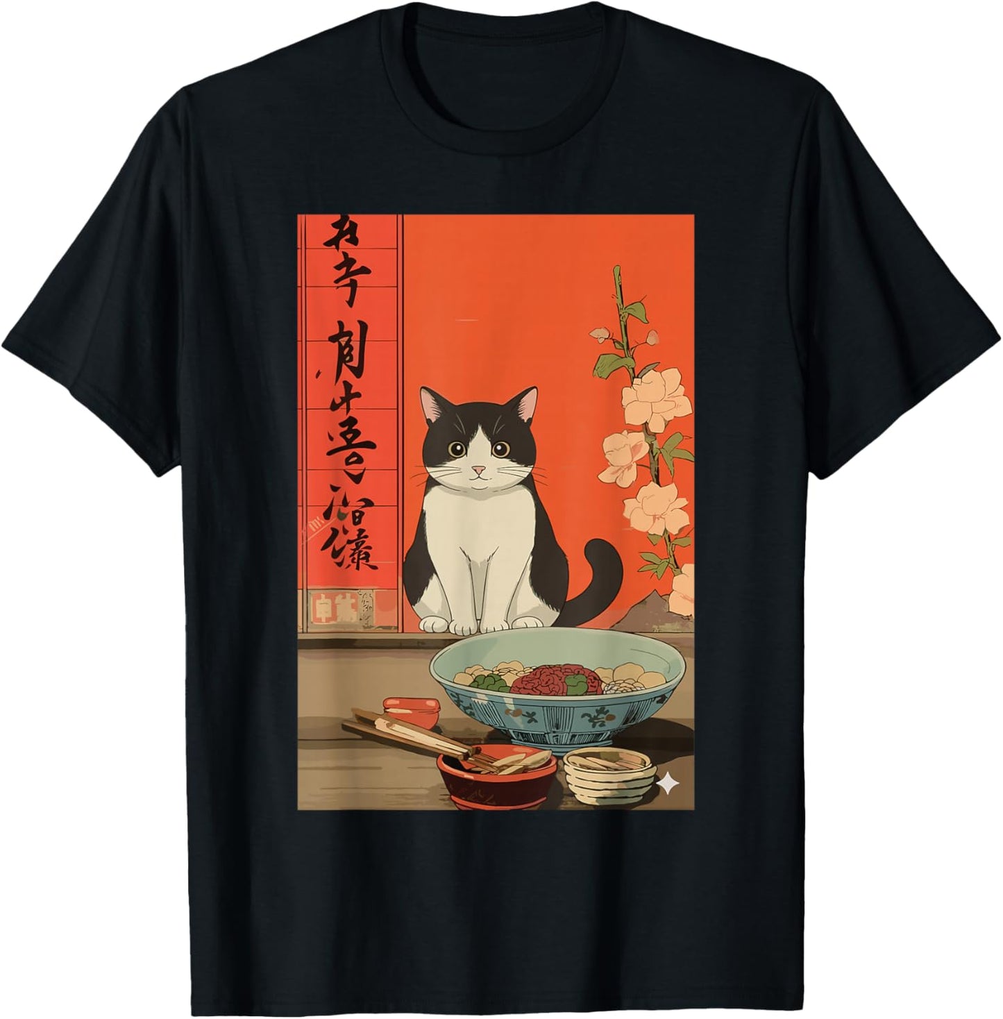 Funny Japanese Cat Ramen Kawaii Animal Anime Art