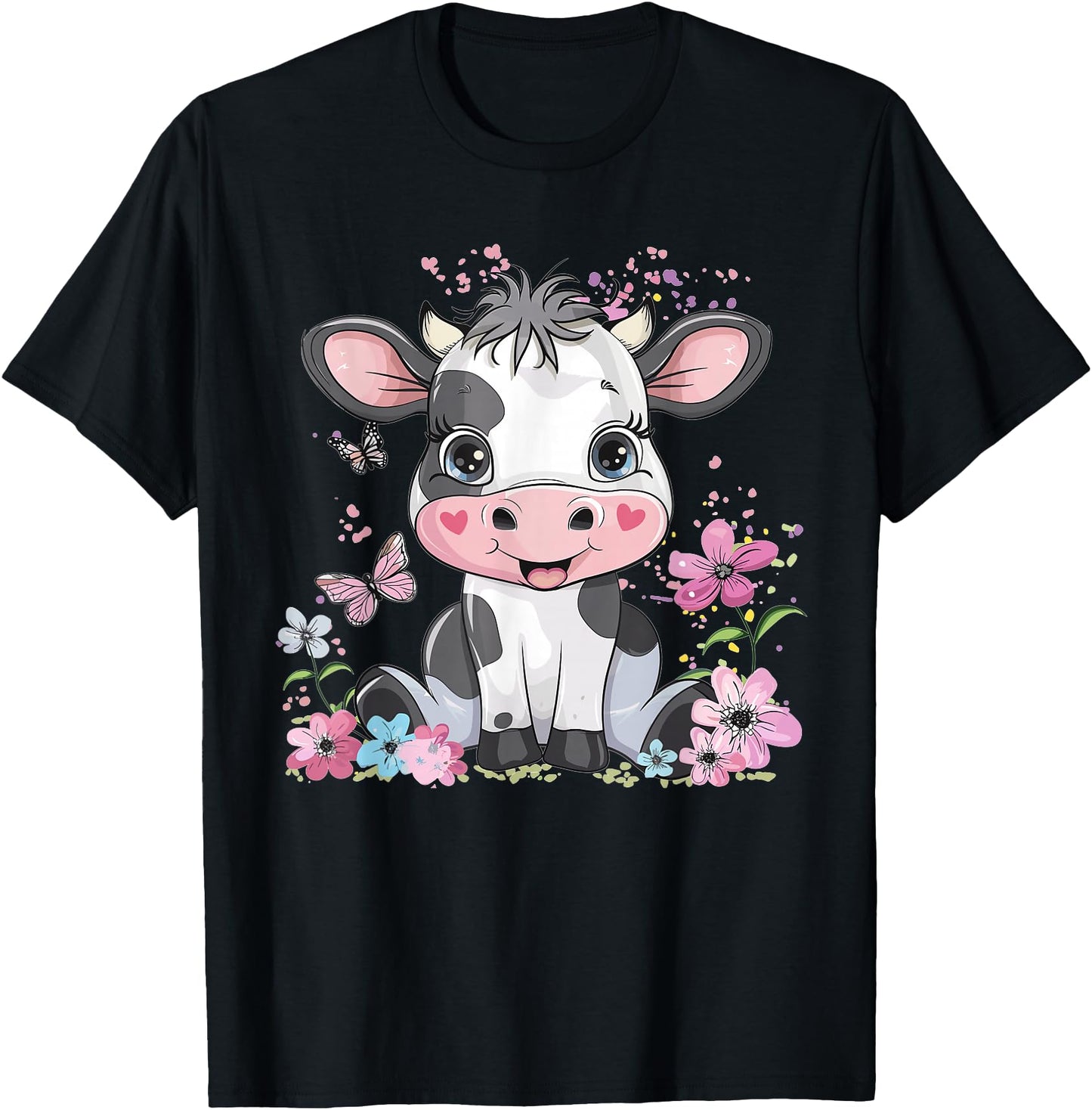 Cute Cow With Flowers I Cow
