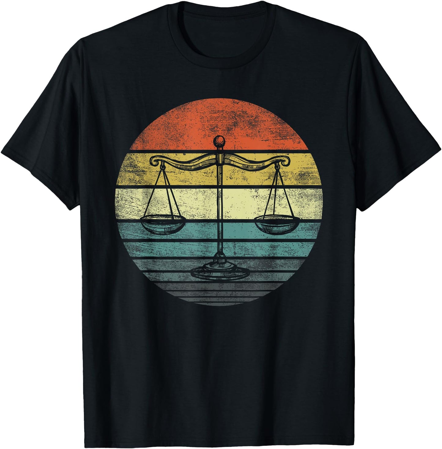 Lawyer Gift Retro Sunset Scale of Justice Student Law School