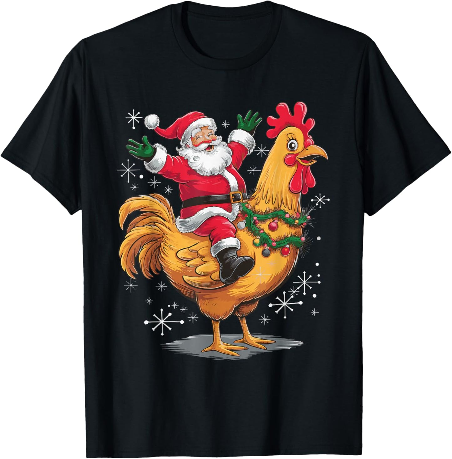 Santa Riding A Christmas Chicken