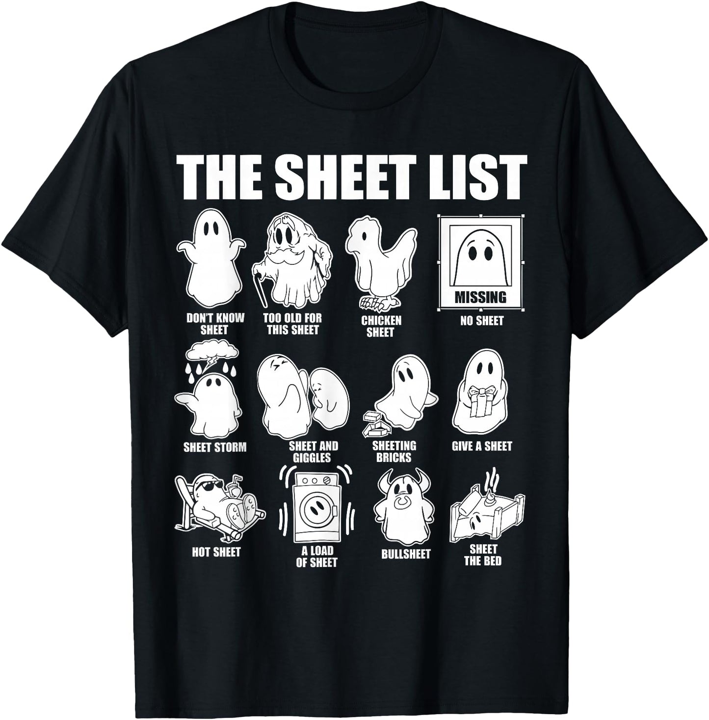 Halloween funny shirt Boo Sheet Halloween the sheet list