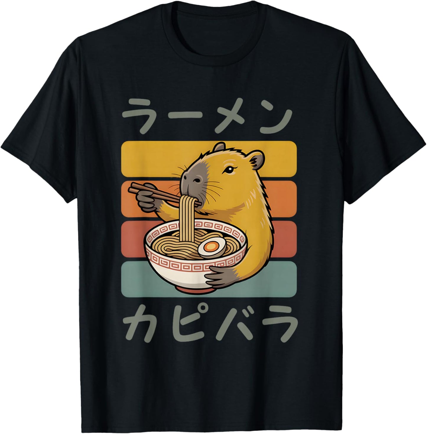 Capybara Anime Graphic Ramen Kawaii Japanese Vintage Capy