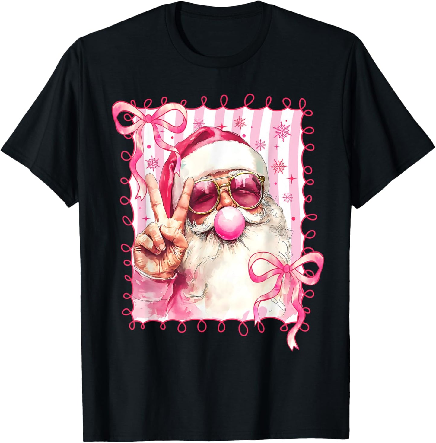 Santa Claus Sunglasses Coquette Bow Christmas Xmas Holiday