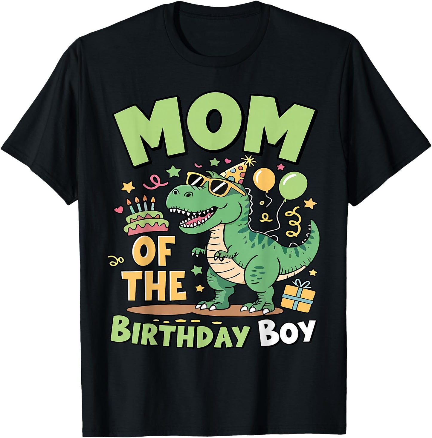 Mom of The Birthday Boy T Rex Dinosaur Family Party Womens