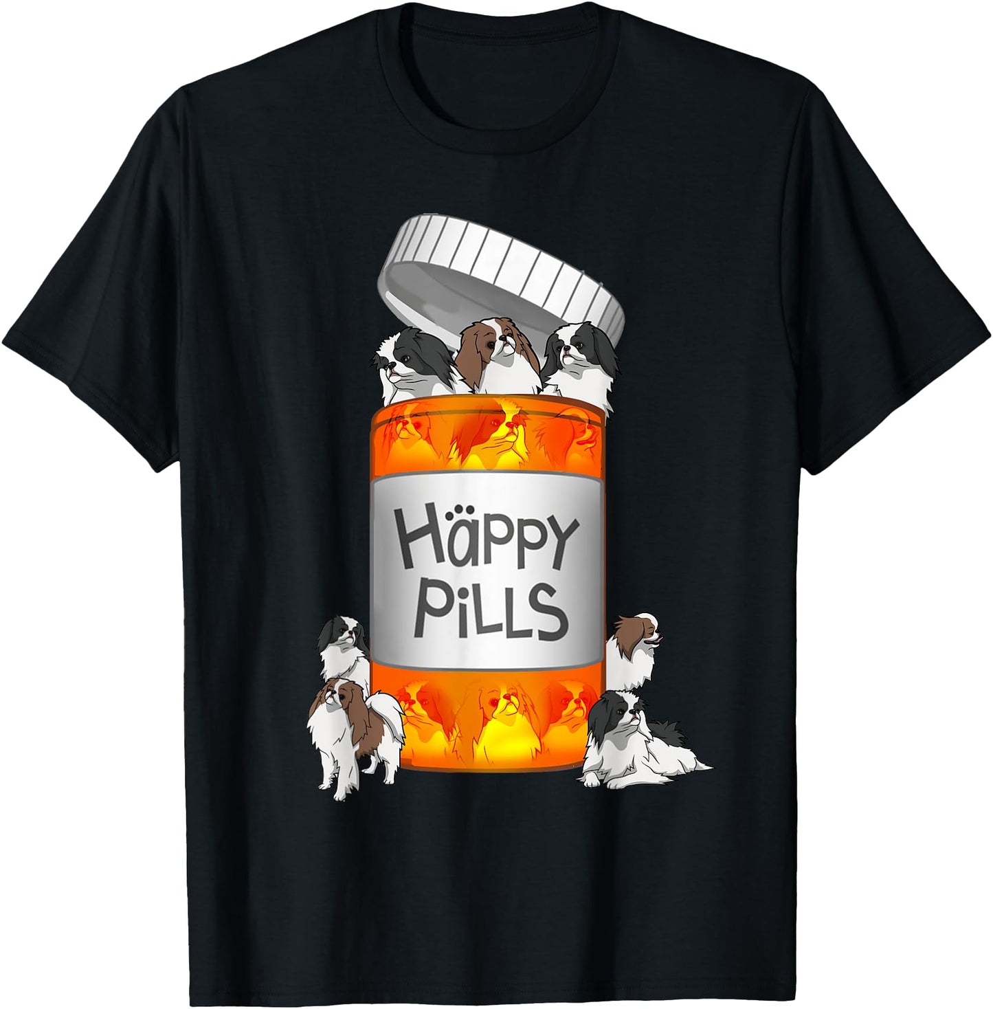 Japanese Chin Happy Pills T-shirt