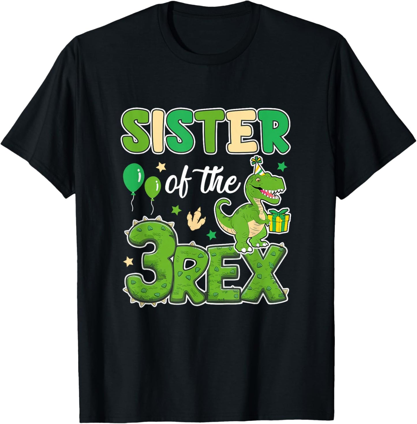 Sister Of The Three Rex Birthday Dinosaur Family Matching