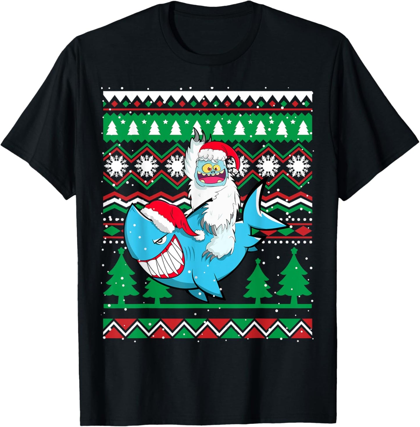 Merry Sharkmas Santa Shark Ugly Christmas Sweater Boys Xmas
