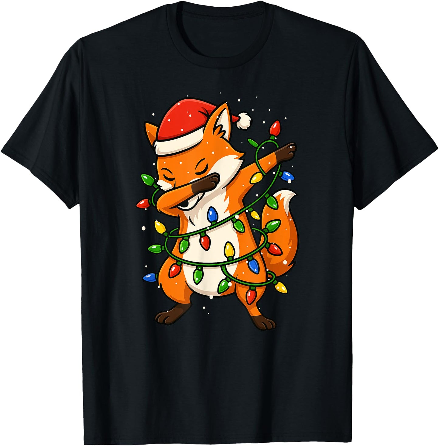 Funny Fox Christmas Dabbing Xmas Holidays Boys Girls