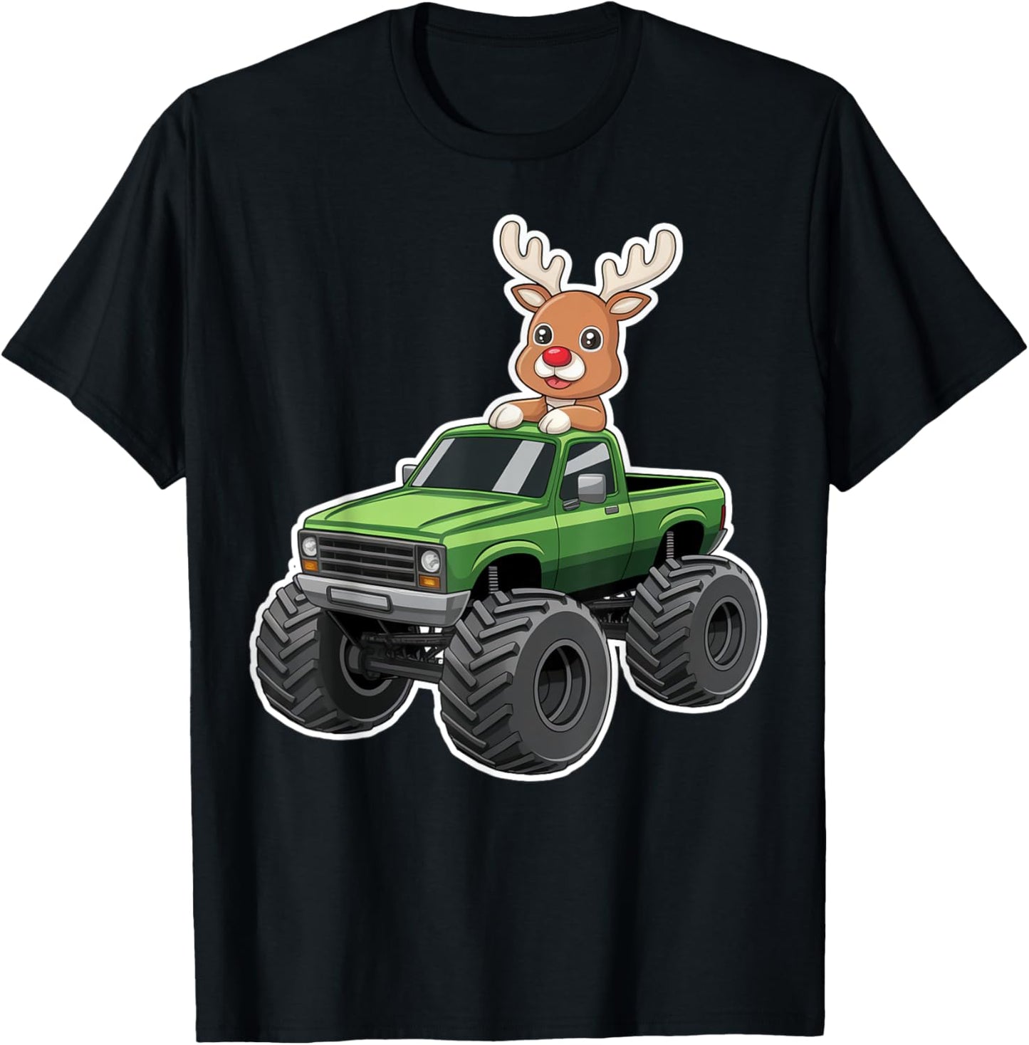 Chibi Monster Truck With Reindeer