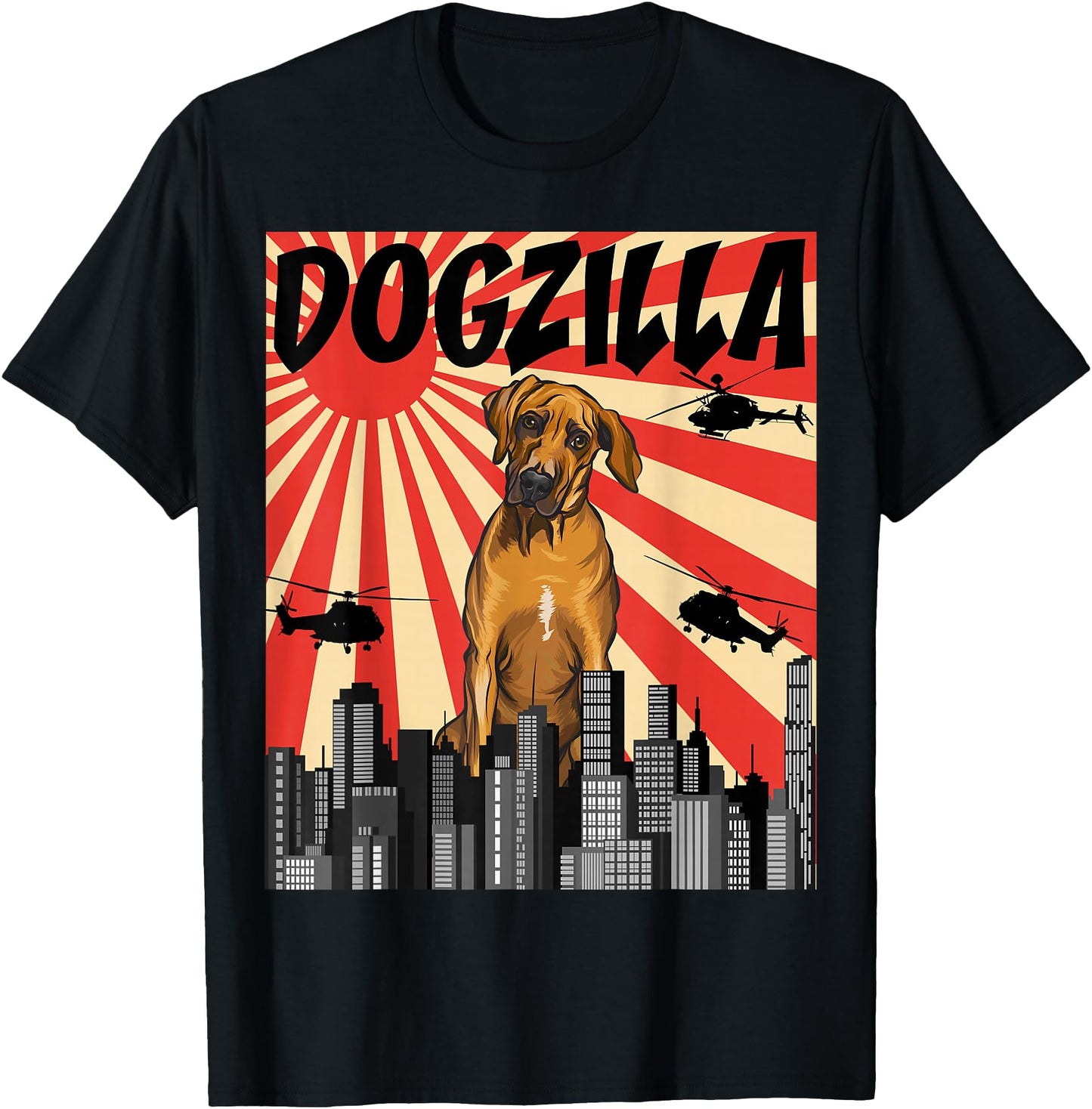 Funny Retro Japanese Dogzilla Rhodesian Ridgeback