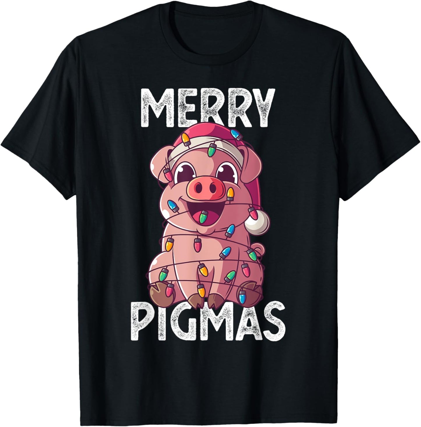 Merry Pigmas Pig Christmas Santa Pig Xmas Lights Farmer Gift