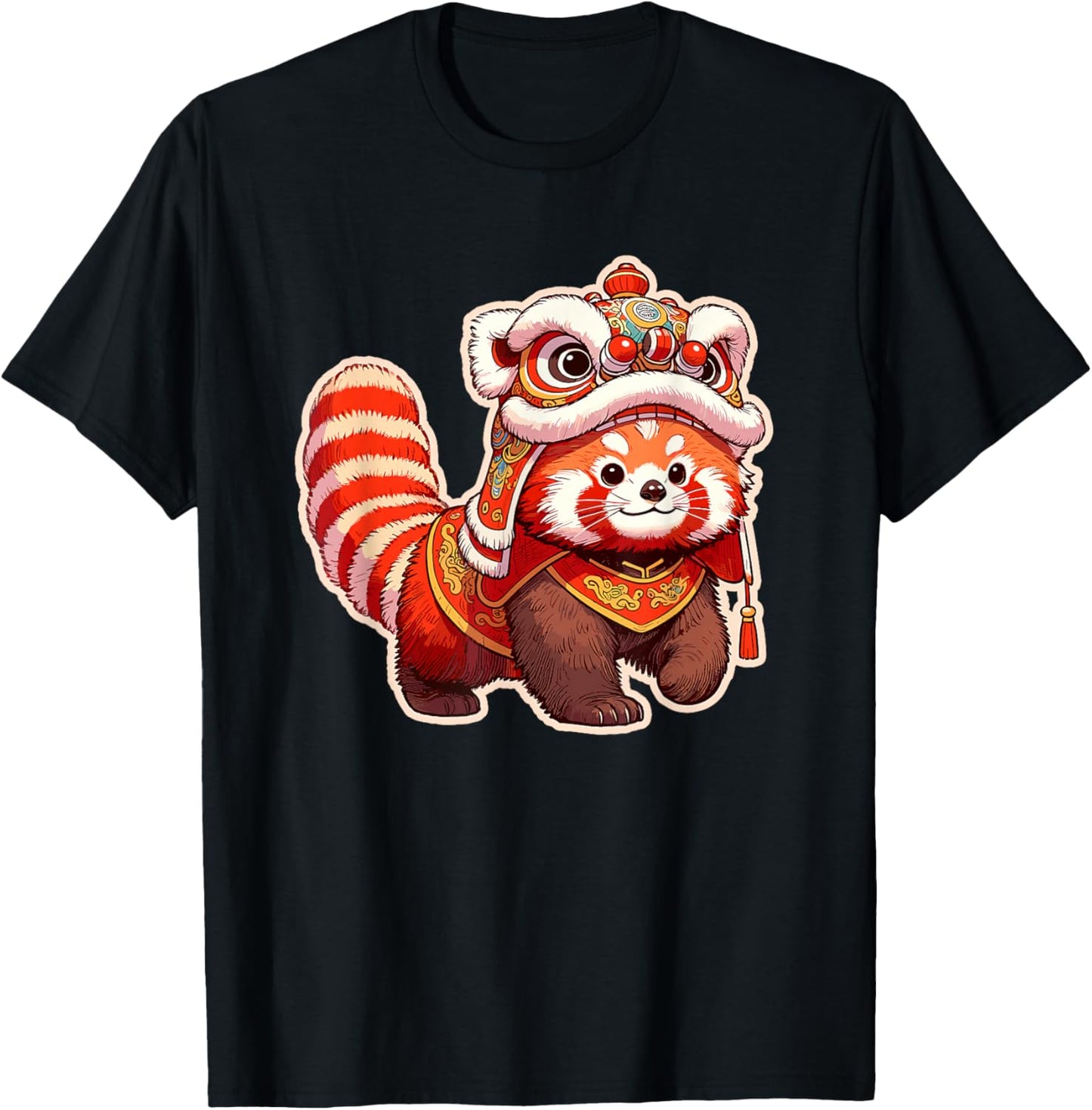 Chinese New Year Red Panda Lion Dance Lunar New Year 2024