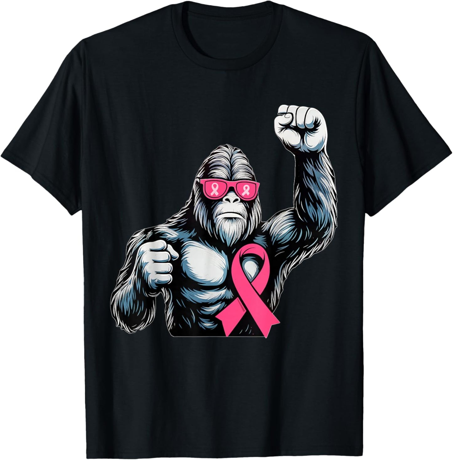 Bigfoot Pink Ribbon Breast Cancer Awareness Month Women Men