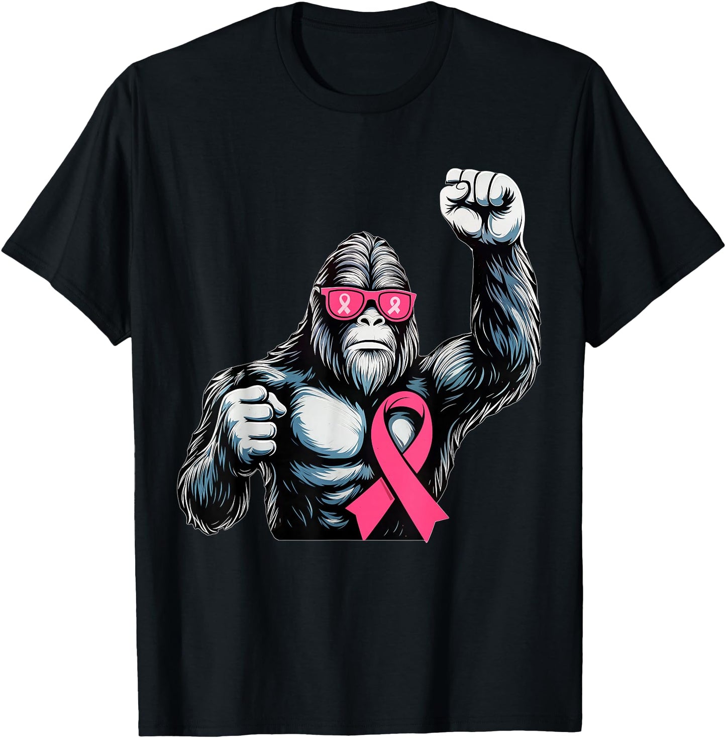 Bigfoot Pink Ribbon Breast Cancer Awareness Month Women Men