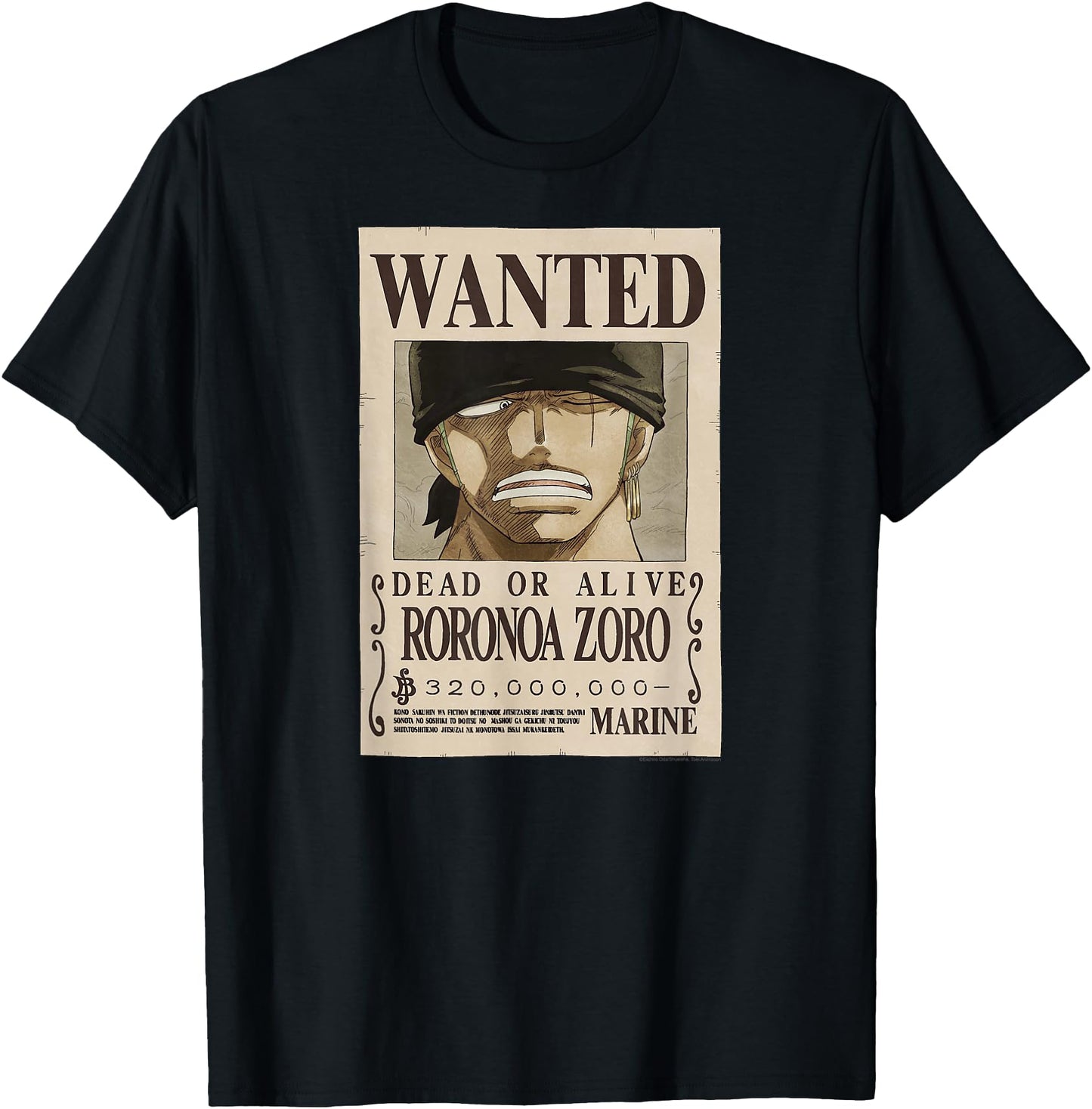 One Piece Anime Roronoa Zoro Wanted Poster