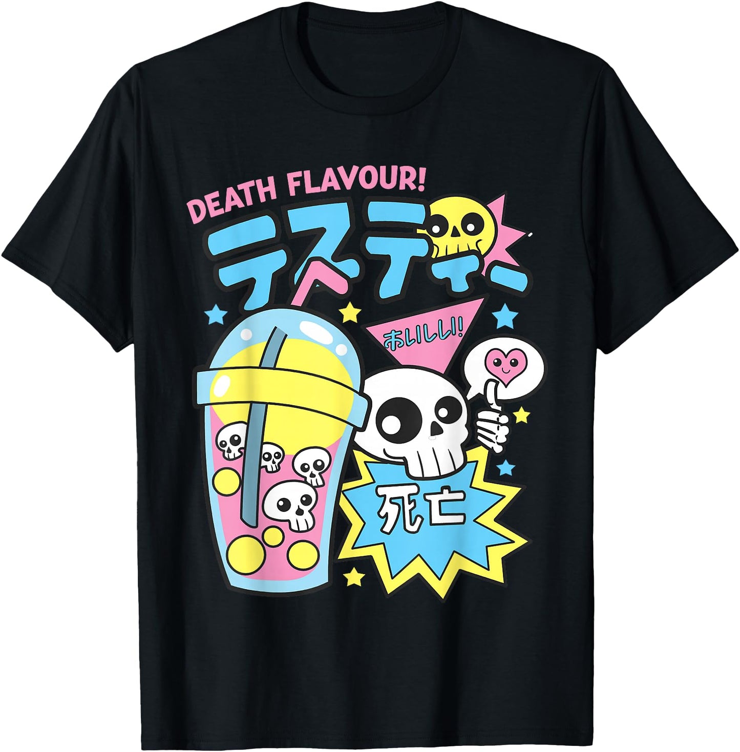 Death Bubble Tea Japanese Creepy Skull Boba Skeleton Head