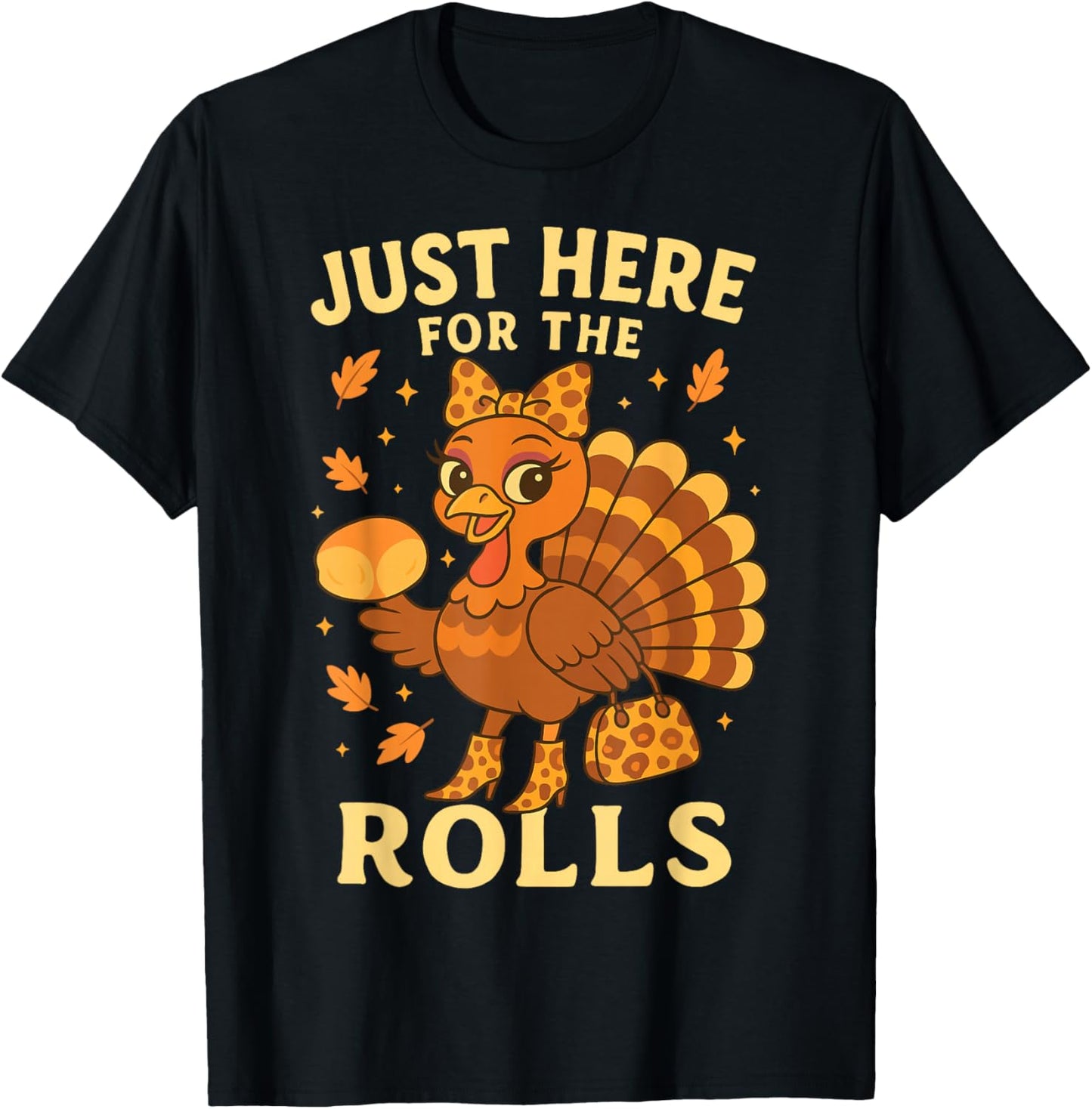 Leopard Turkey Rolls Thanksgiving Turkey Day Women Girls