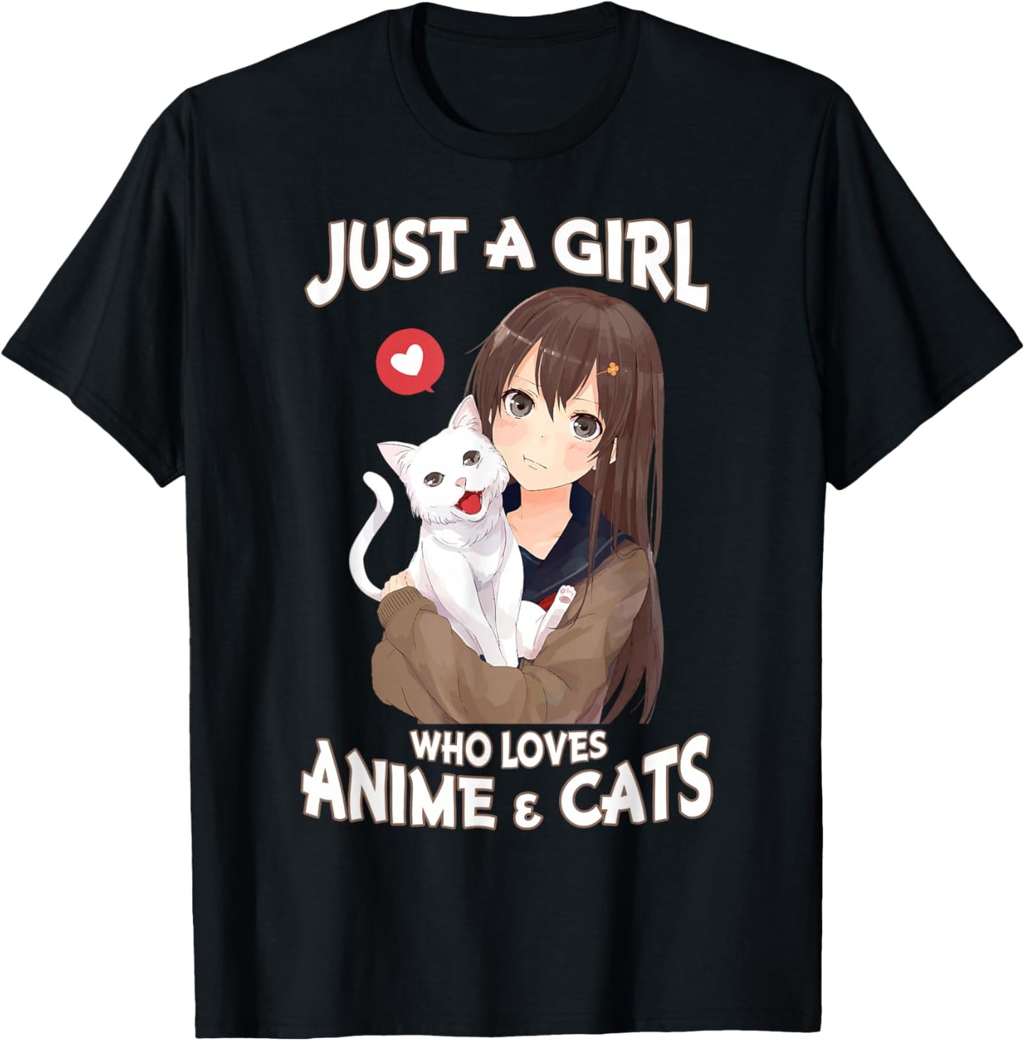 Just A Girl Who Loves Anime & Cats Cute Gifts for Teen Girls