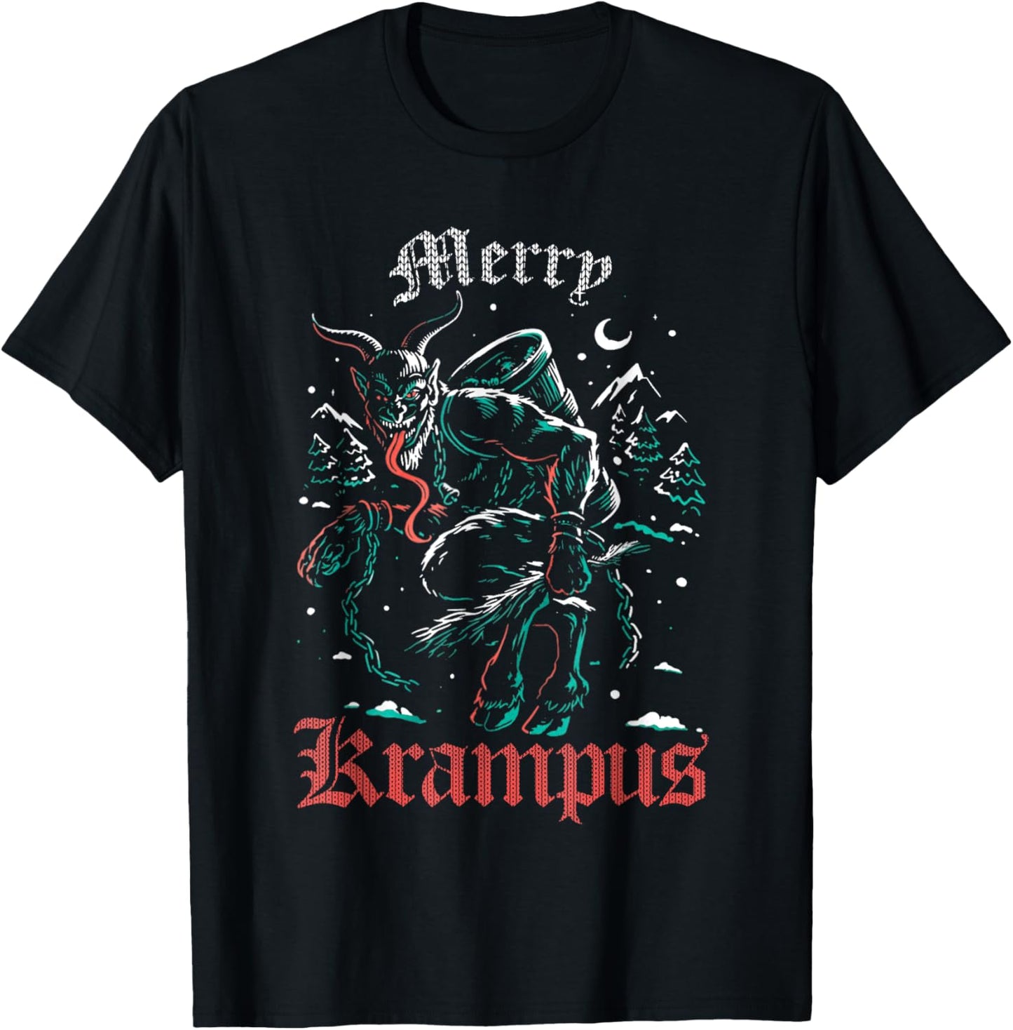 Merry Krampus Christmas Xmas Horror Ugly Sweater Evil Pajama