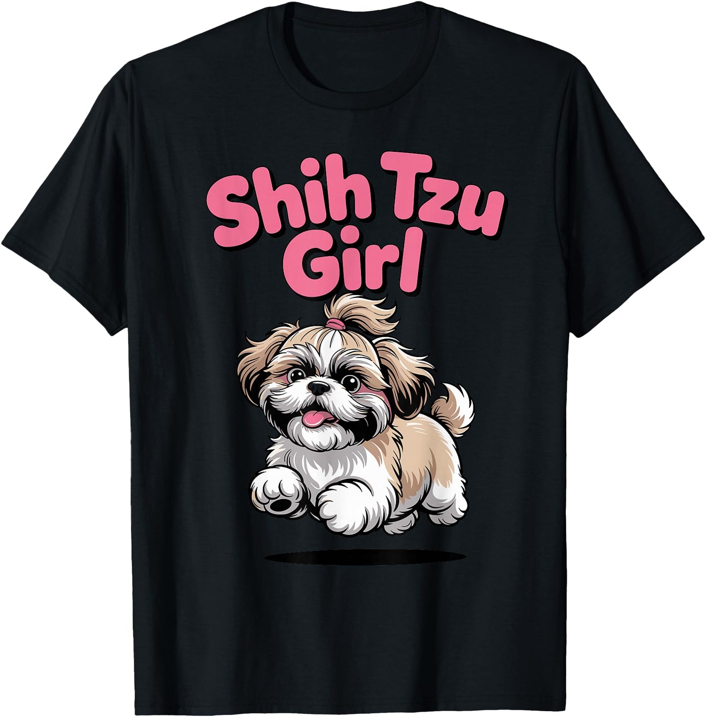Shih Tzu Girl Cute Cartoon for Dog Owners Womens Shih Tzu