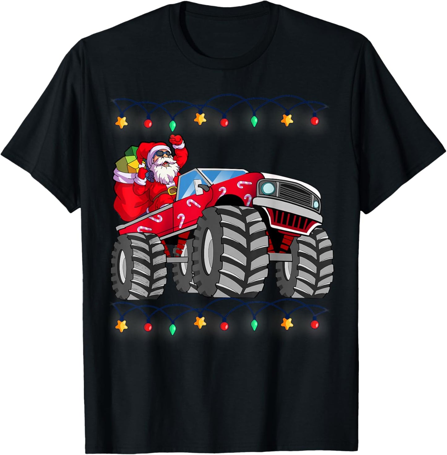 Christmas Shirt Boys Men Santa Driving Xmas Truck Pajamas