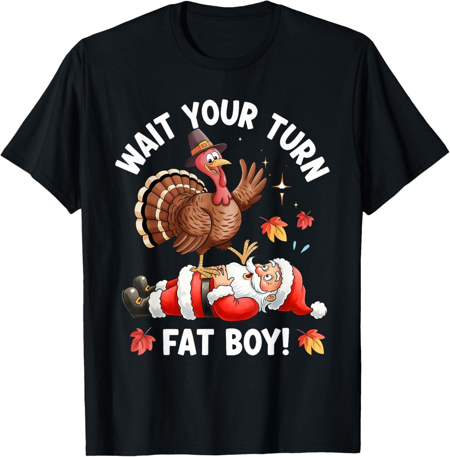 Funny Thanksgiving Christmas Turkey Vs Santa for Men Women