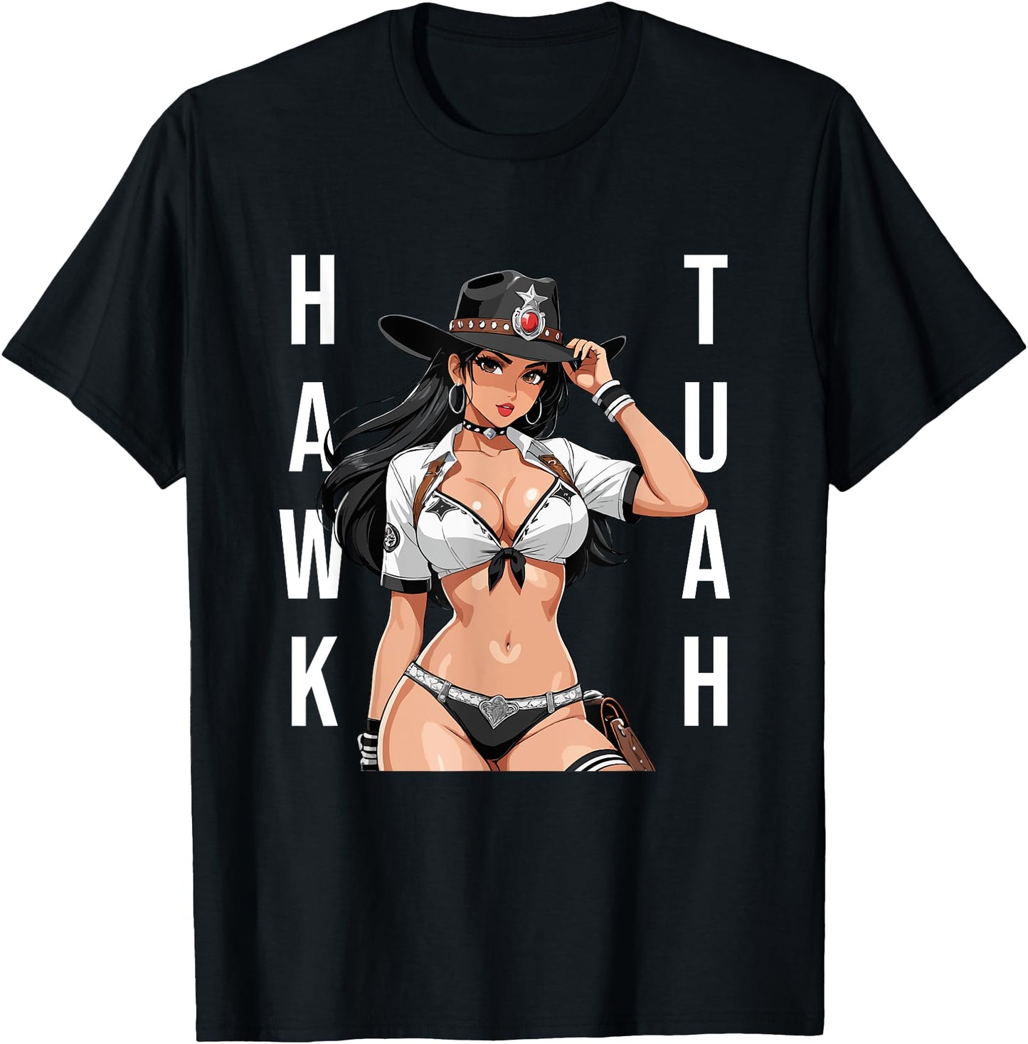 Hawk Tuah Sexy Waifu Anime Cowgirl Girl