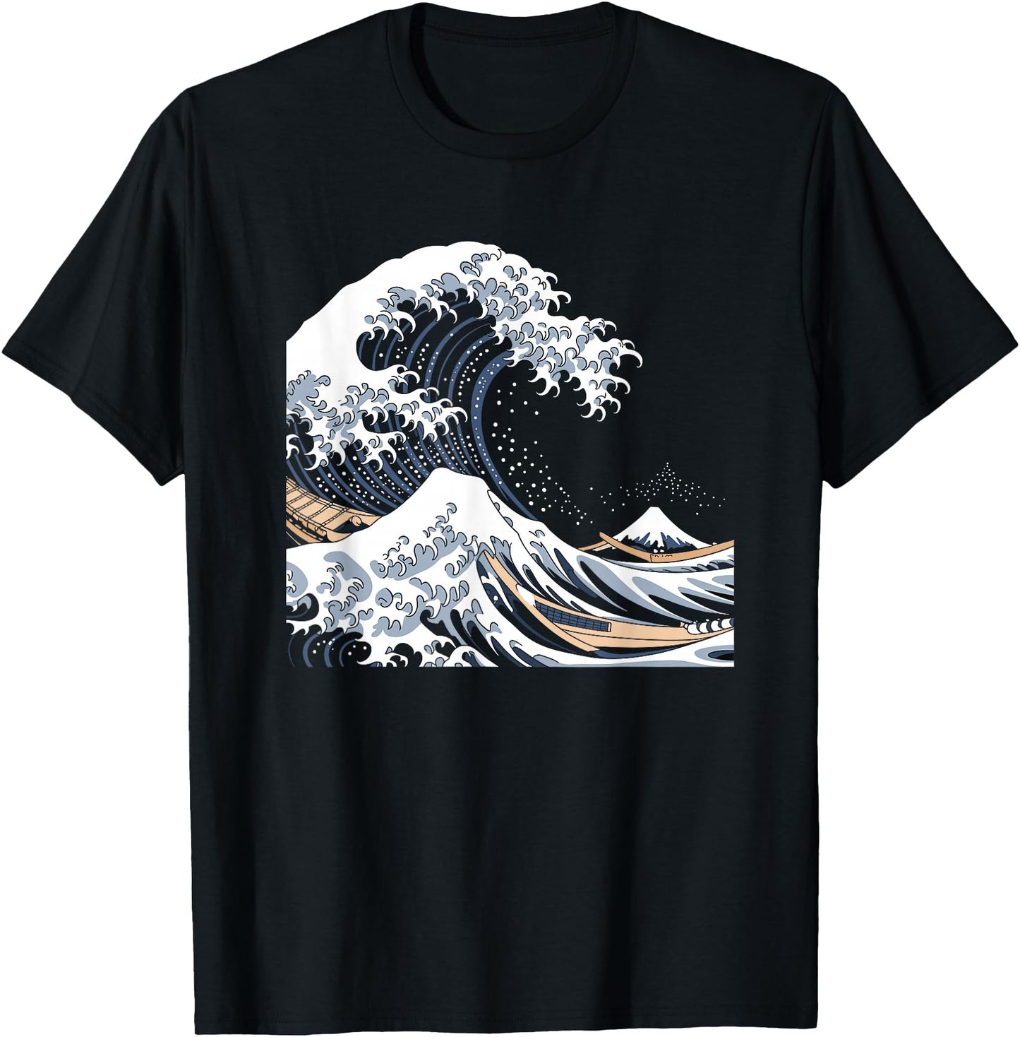 Mens Graphic Tees Cool Japanese Wave Art Ocean for mems