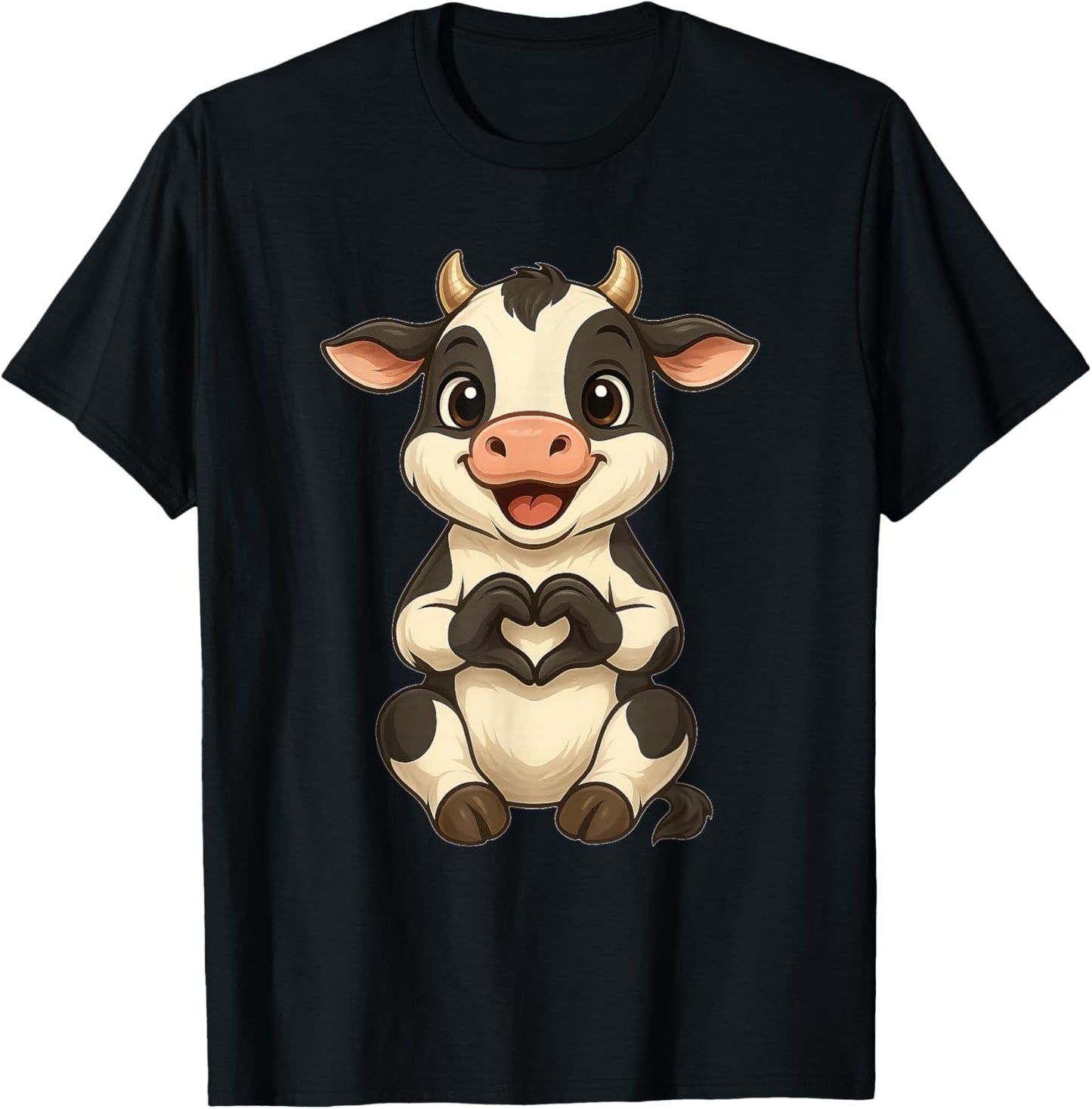 Cow with heart | Sweet cow motif with heart symbol and cow