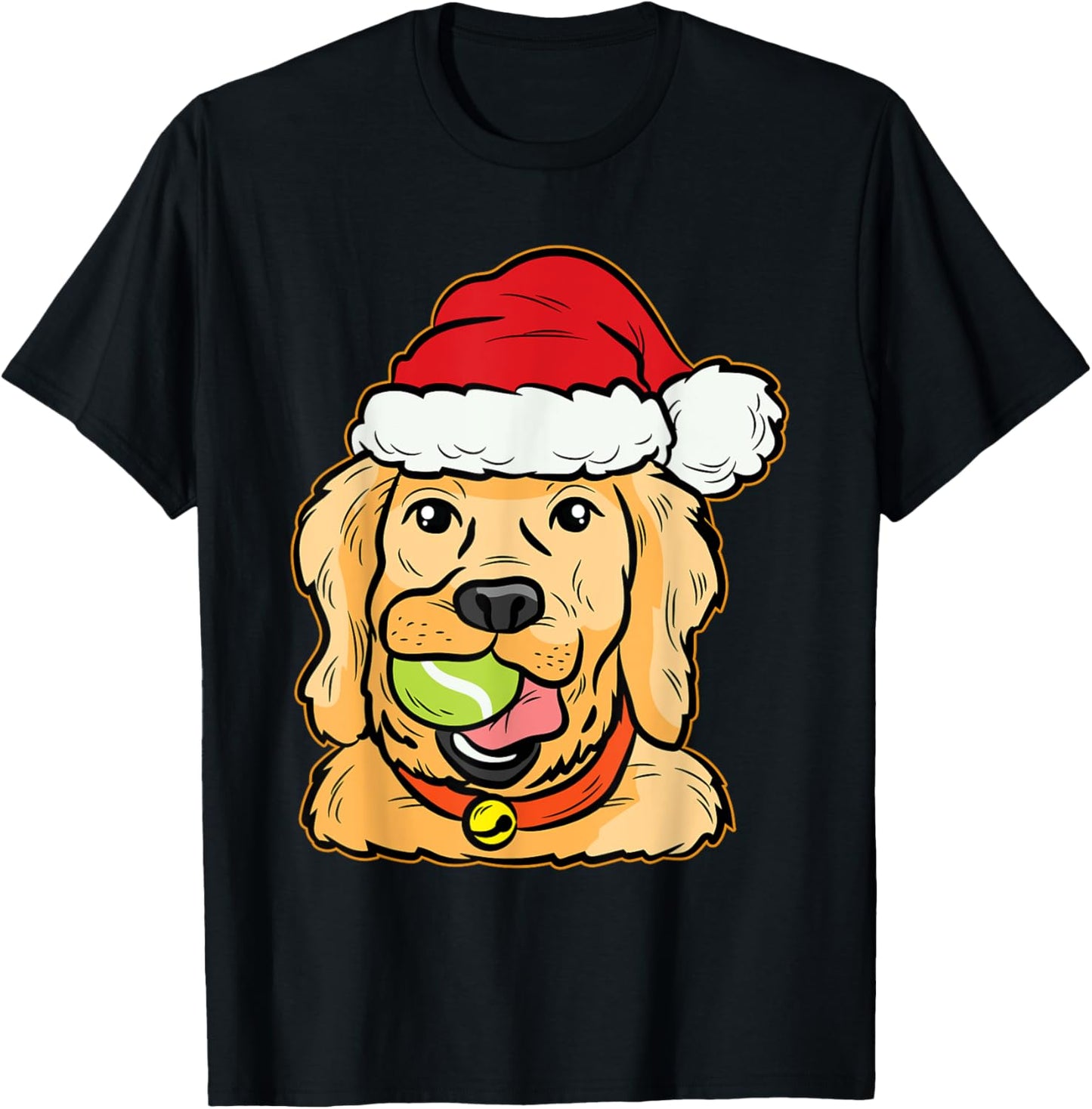 Golden Retriever Tennis Ball Christmas Pajama Dog Puppy Xmas T-Shirt for Men Women Kids