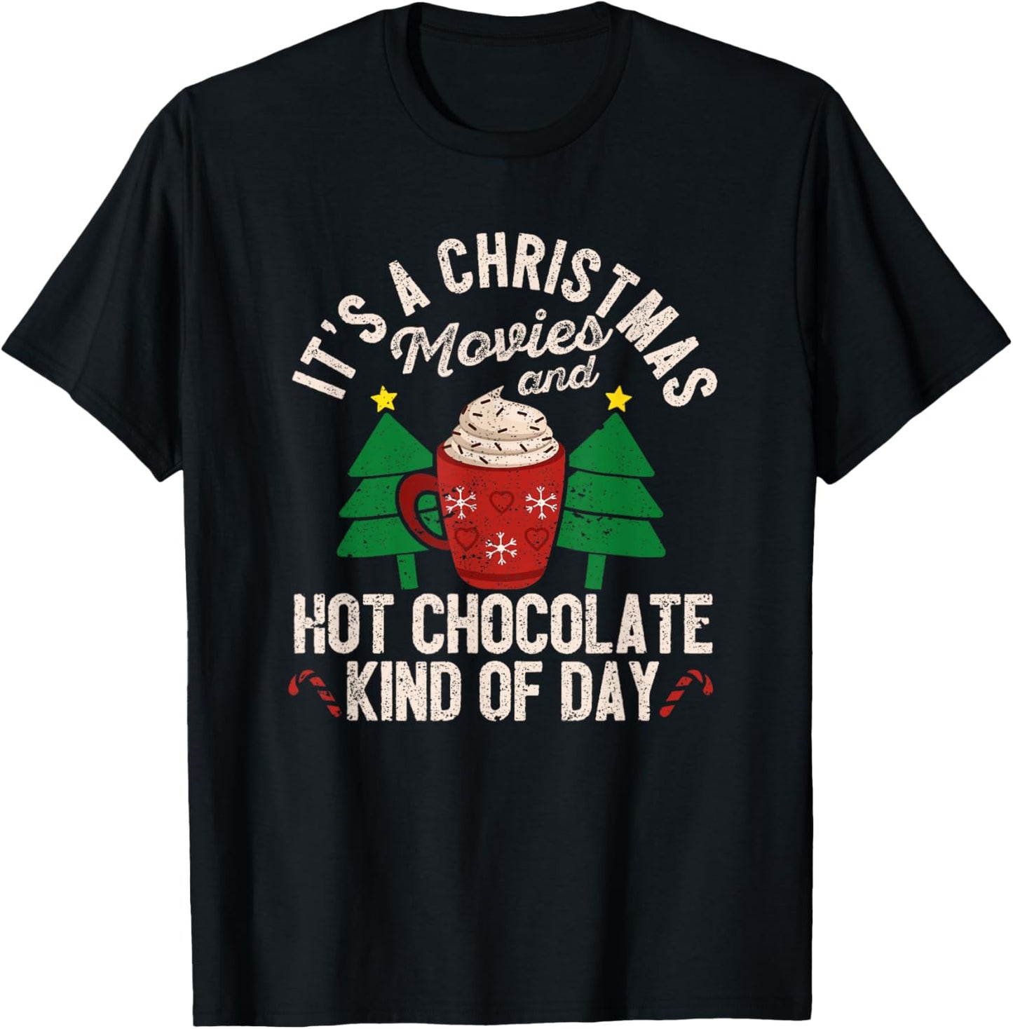 It's A Cristmas Movies And Hot Chocolate Funny Xmas PJ Movie