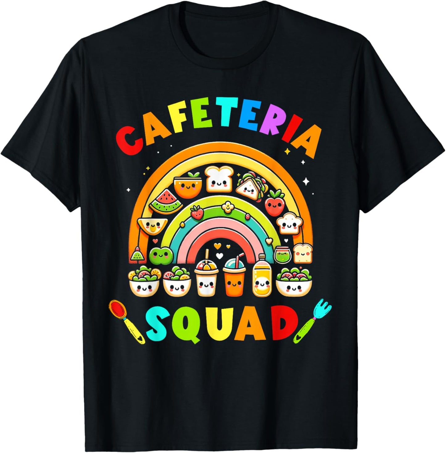 Cute Lunch Lady Crew of Food Service Rainbow Cafeteria Squad
