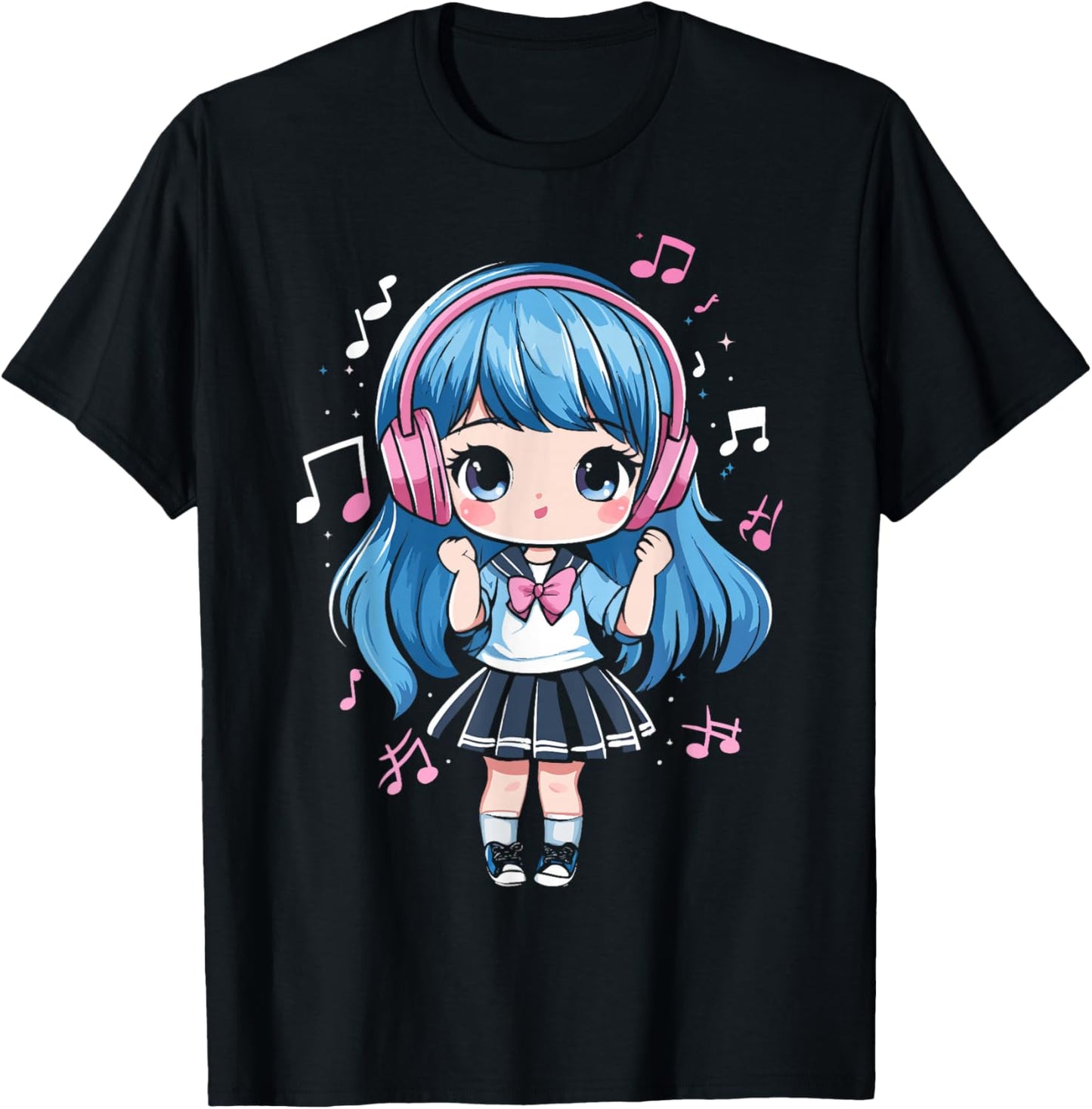 Anime Music Girl Teen Chibi Kawaii Manga Otaku Japanese Cute