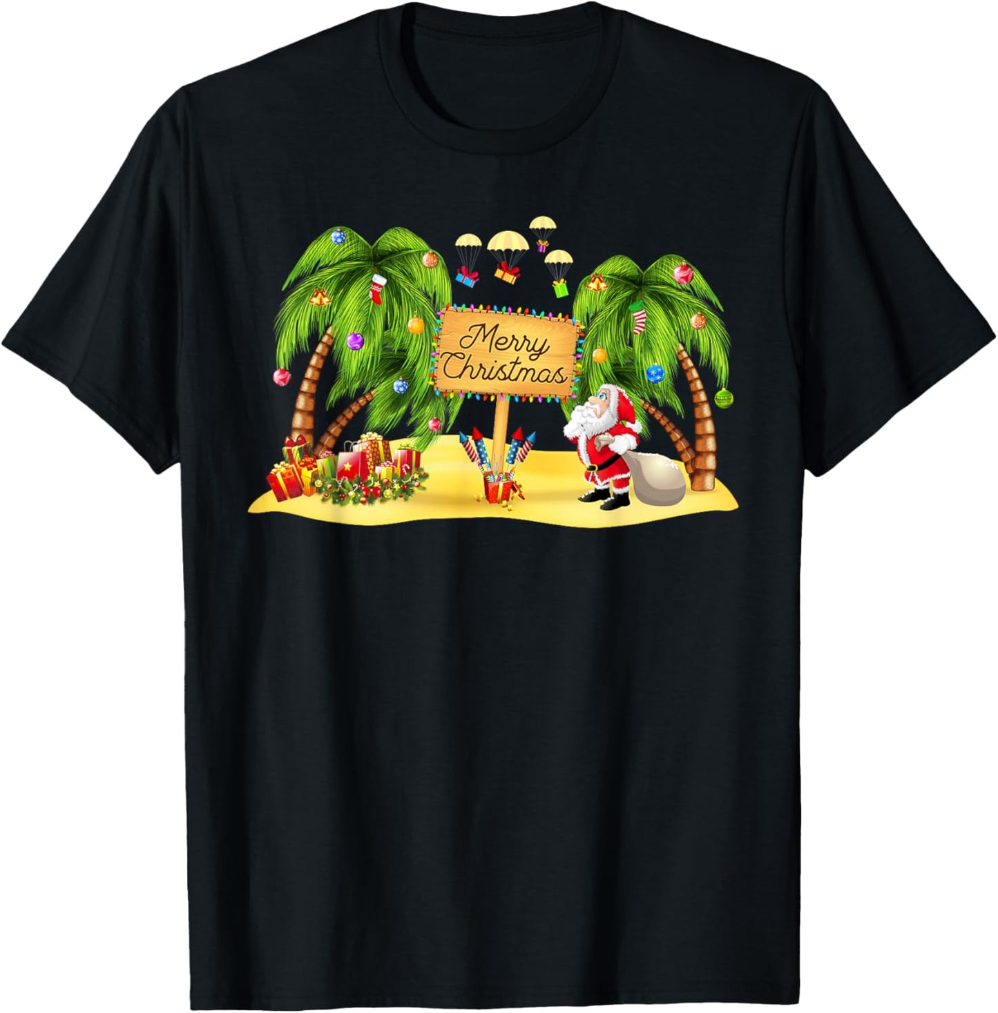 Christmas Palm Tree Tropical Xmas Coconut Lights Pajamas