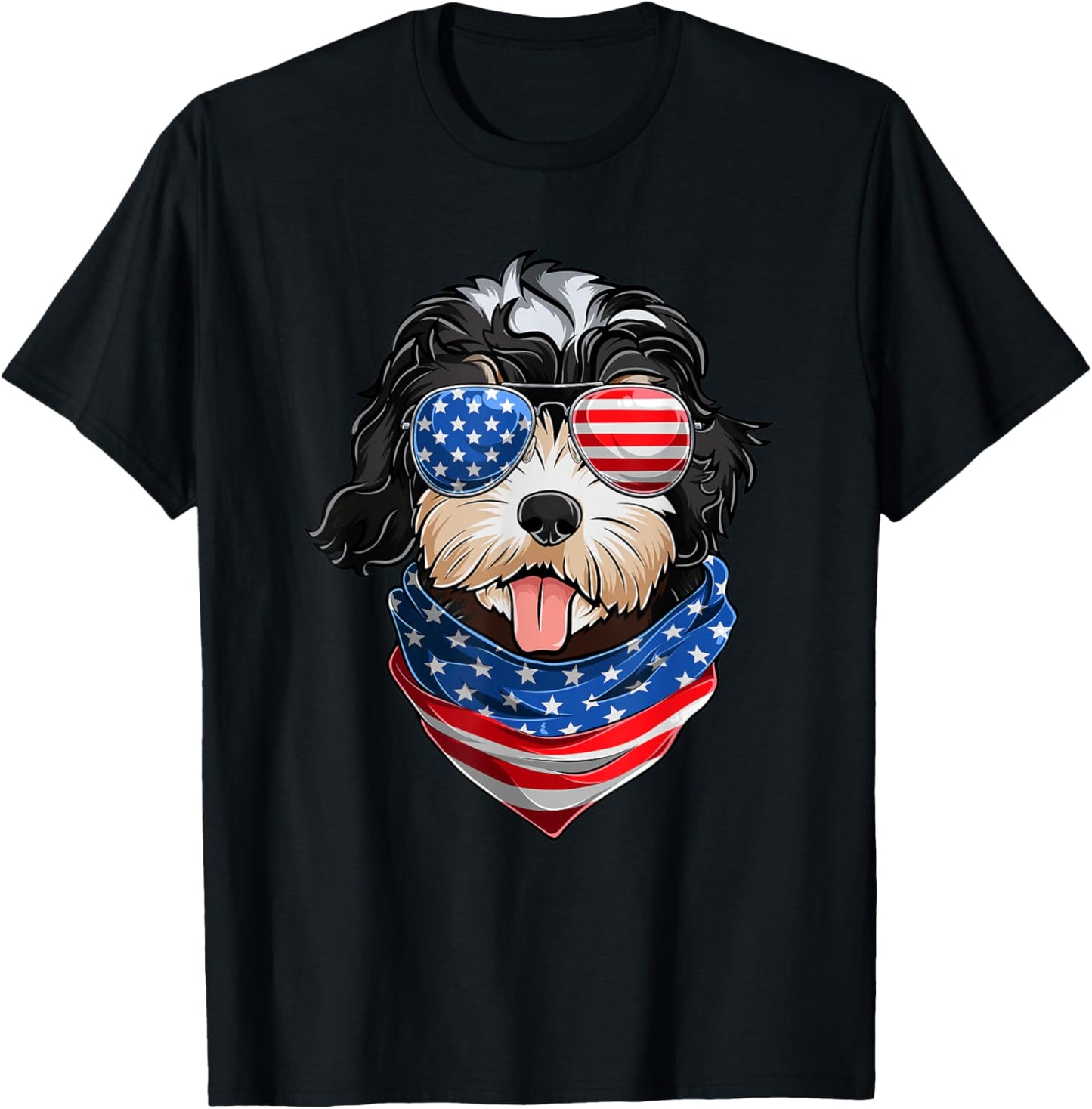 American Flag Golden Doodle Shirts, Fourth Of July Pet Lover T-Shirt