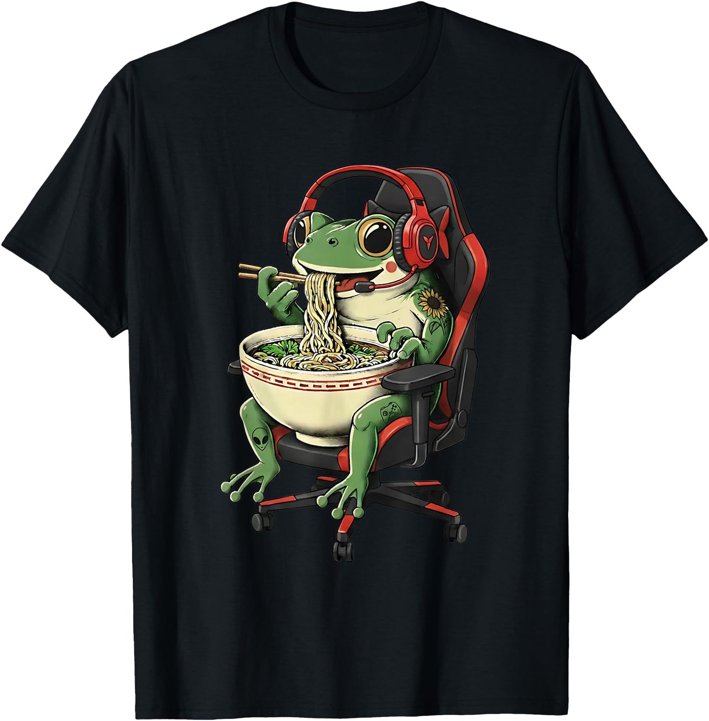 Frog Eating Ramen Kawaii Japanese Noodles Anime Gamer
