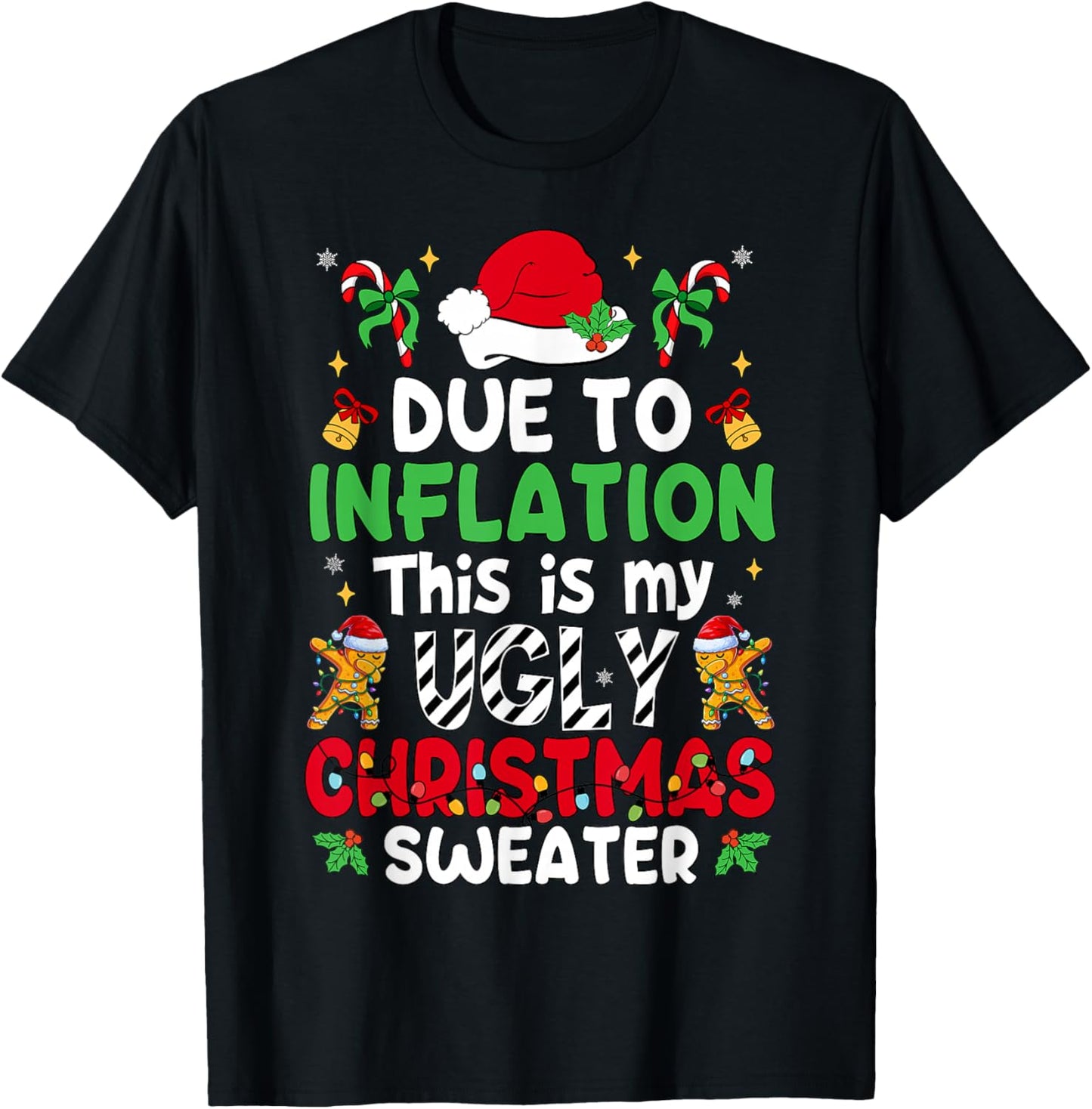 Funny Due to Inflation Ugly Christmas Sweaters Men Women Kid
