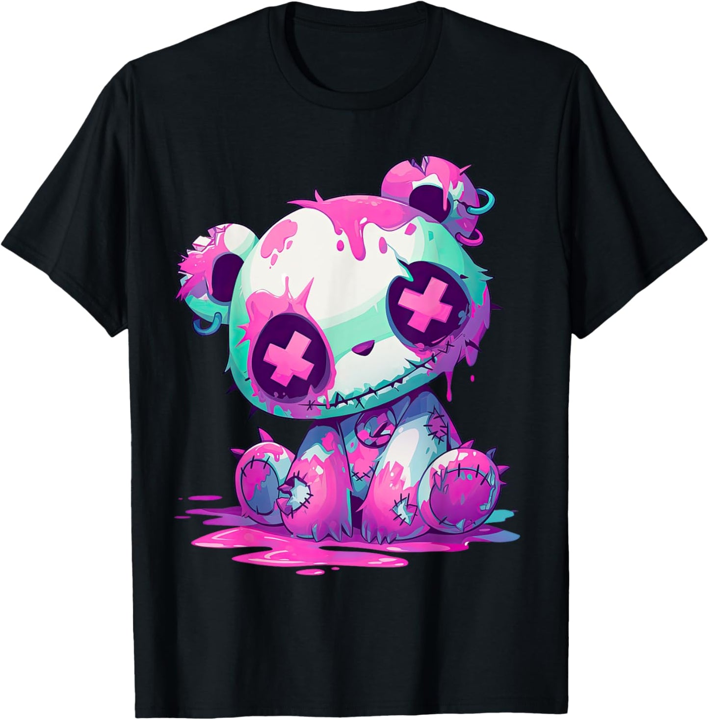 Kawaii Pastel Goth Creepy Cute Pink Zombie Panda