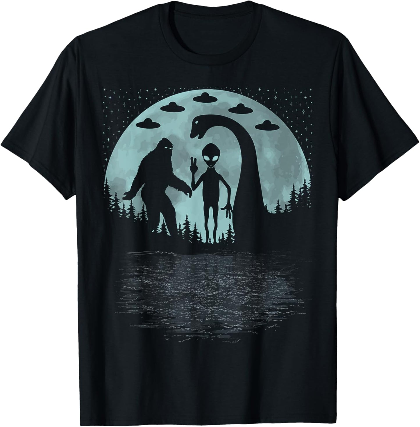 Bigfoot Loch Ness Monster Sasquatch Ufo Nessie And Aliens