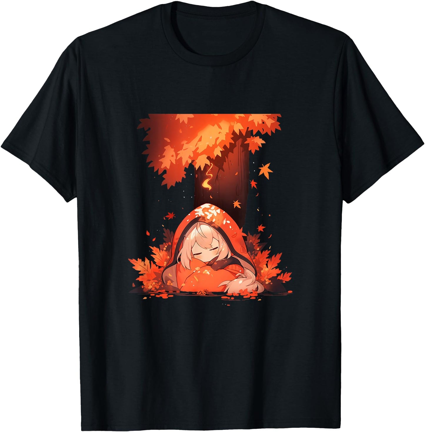 Chibi Girls Autumn Leaves Anime Kawaii Thanksgiving