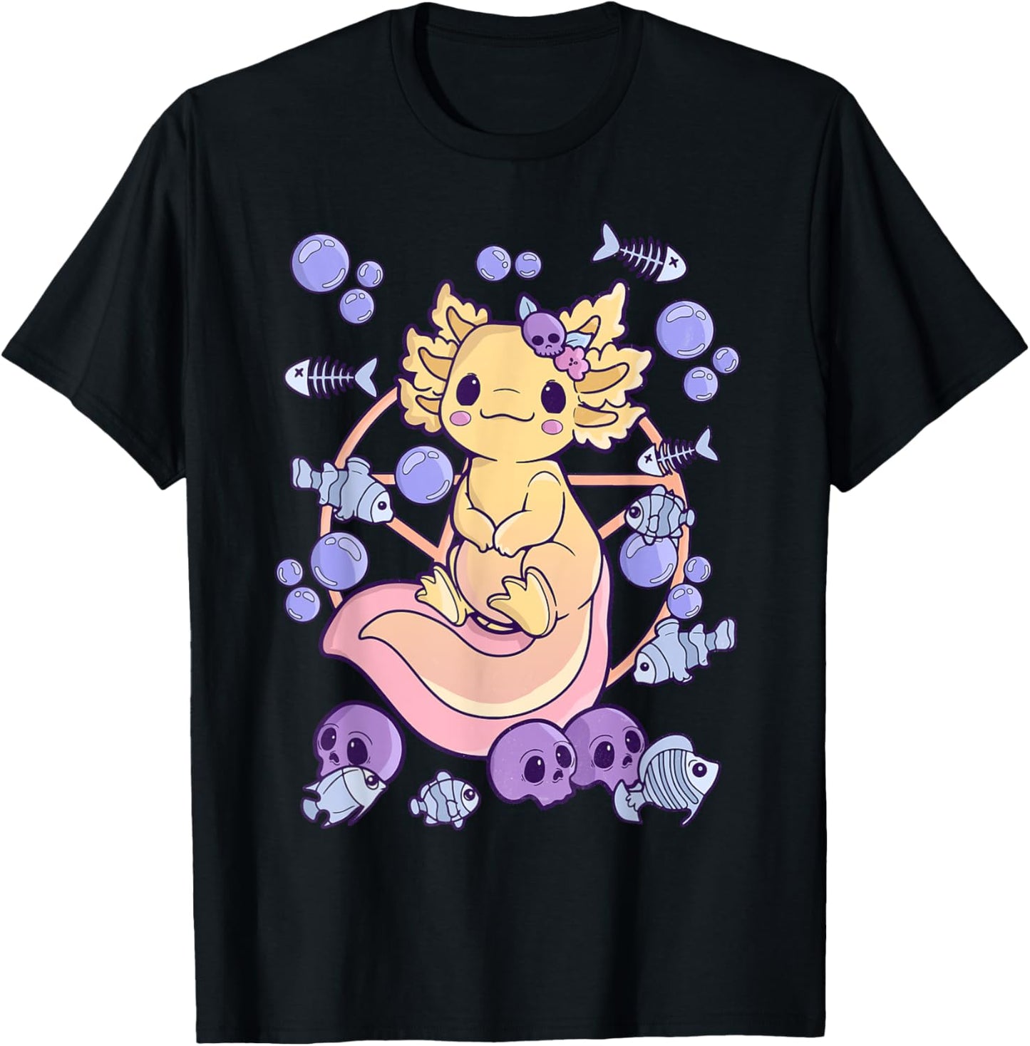 Pastel Goth Halloween Horror Chibi Axolotl Creepy Kawaii