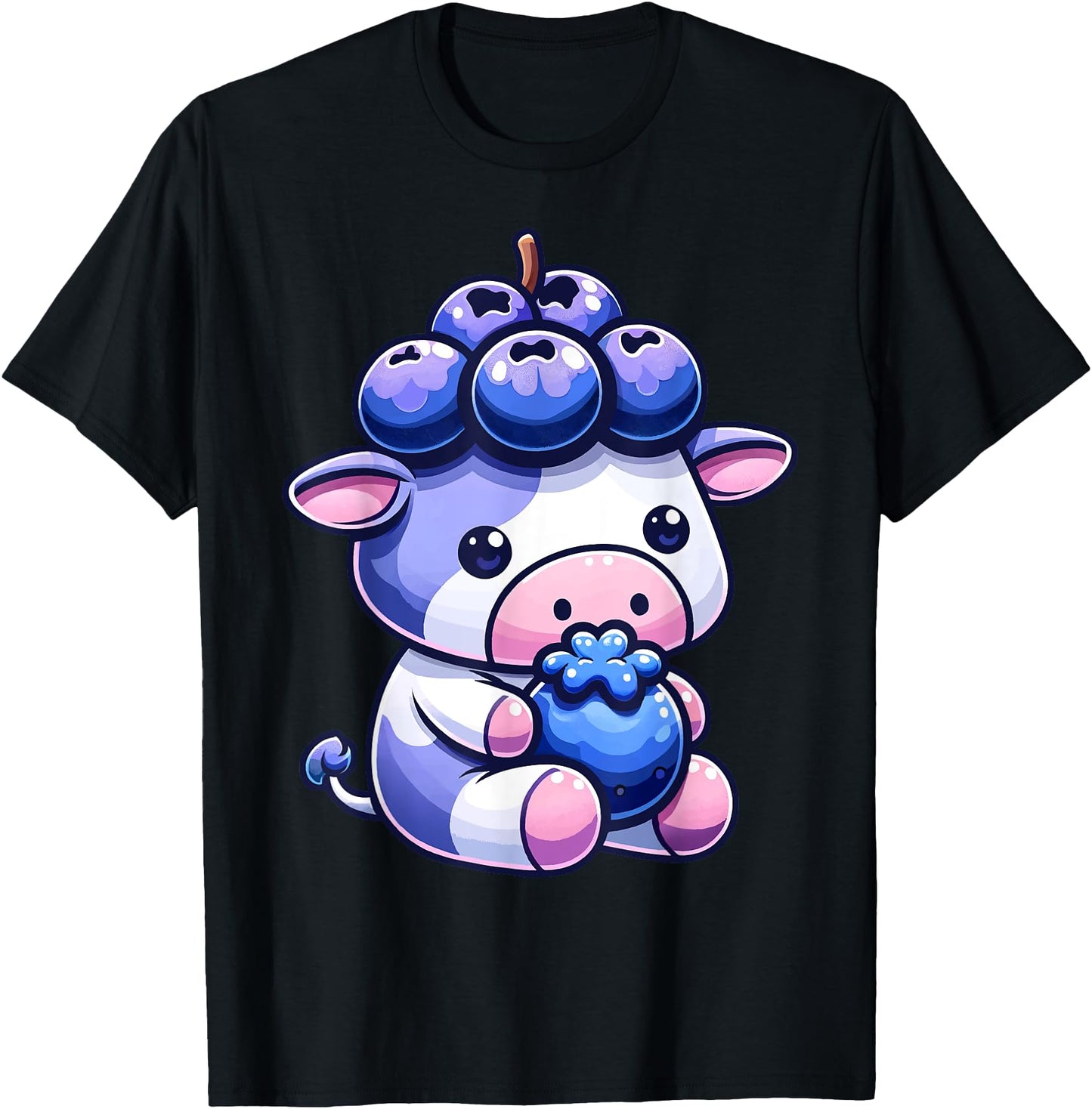 Blueberry Cow Pastel Blue Milk Milkshake Cute Kawaii Animal