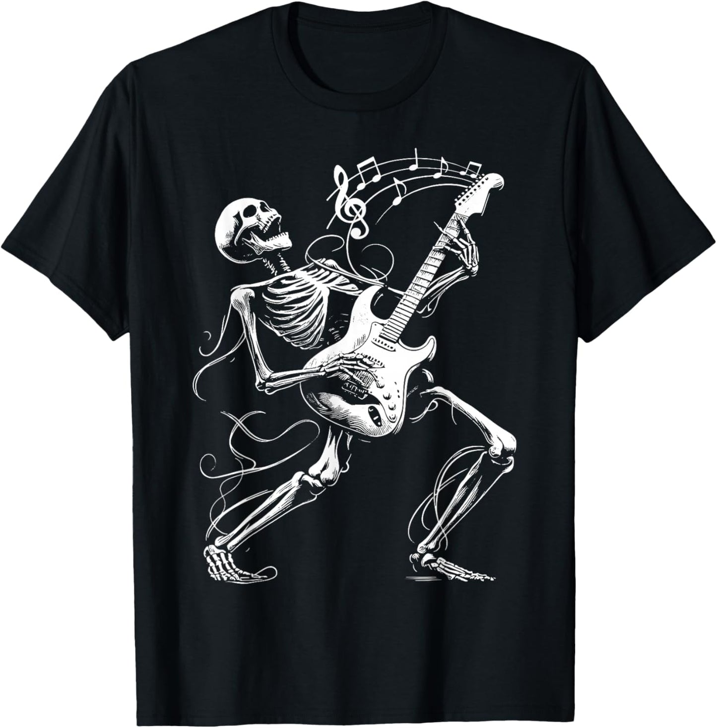 Skeleton Playing Guitar Music Gifts For Men Women Rock Band